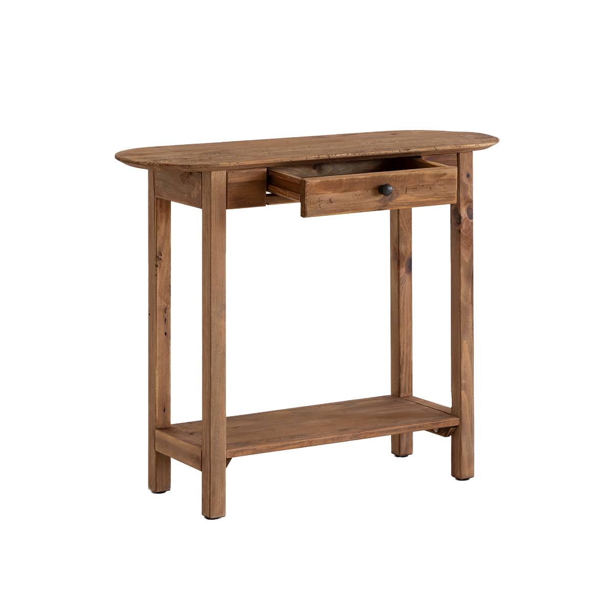 Console en bois de pin ovale BLAISE bois clair, MADE IN MEUBLES