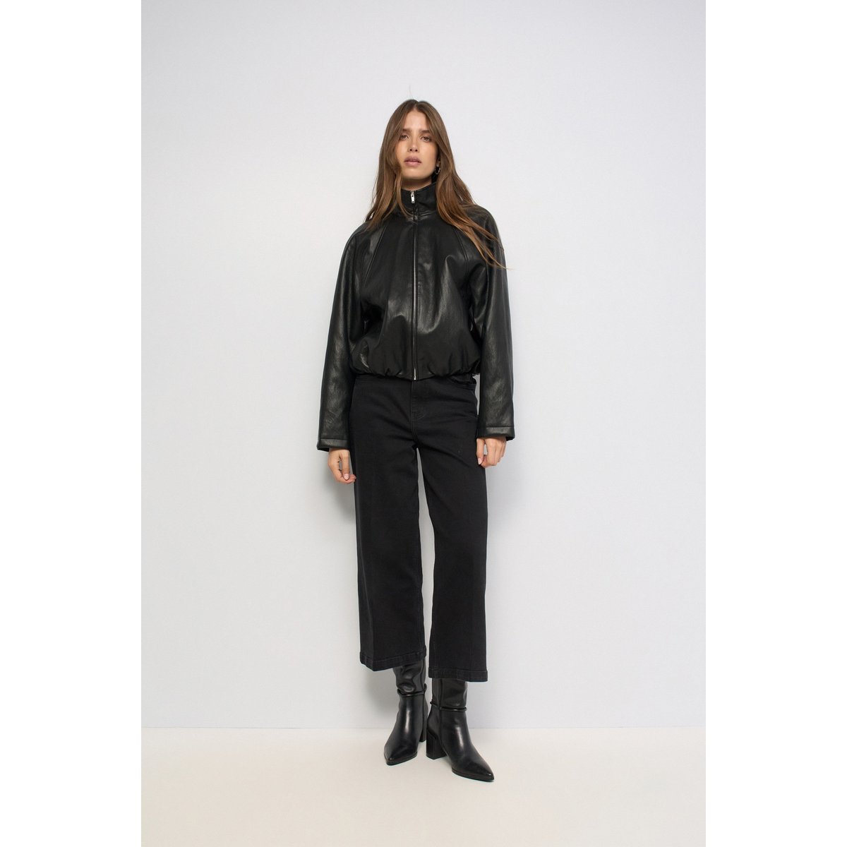 BOMBER EFFET CUIR noir, SALSA JEANS