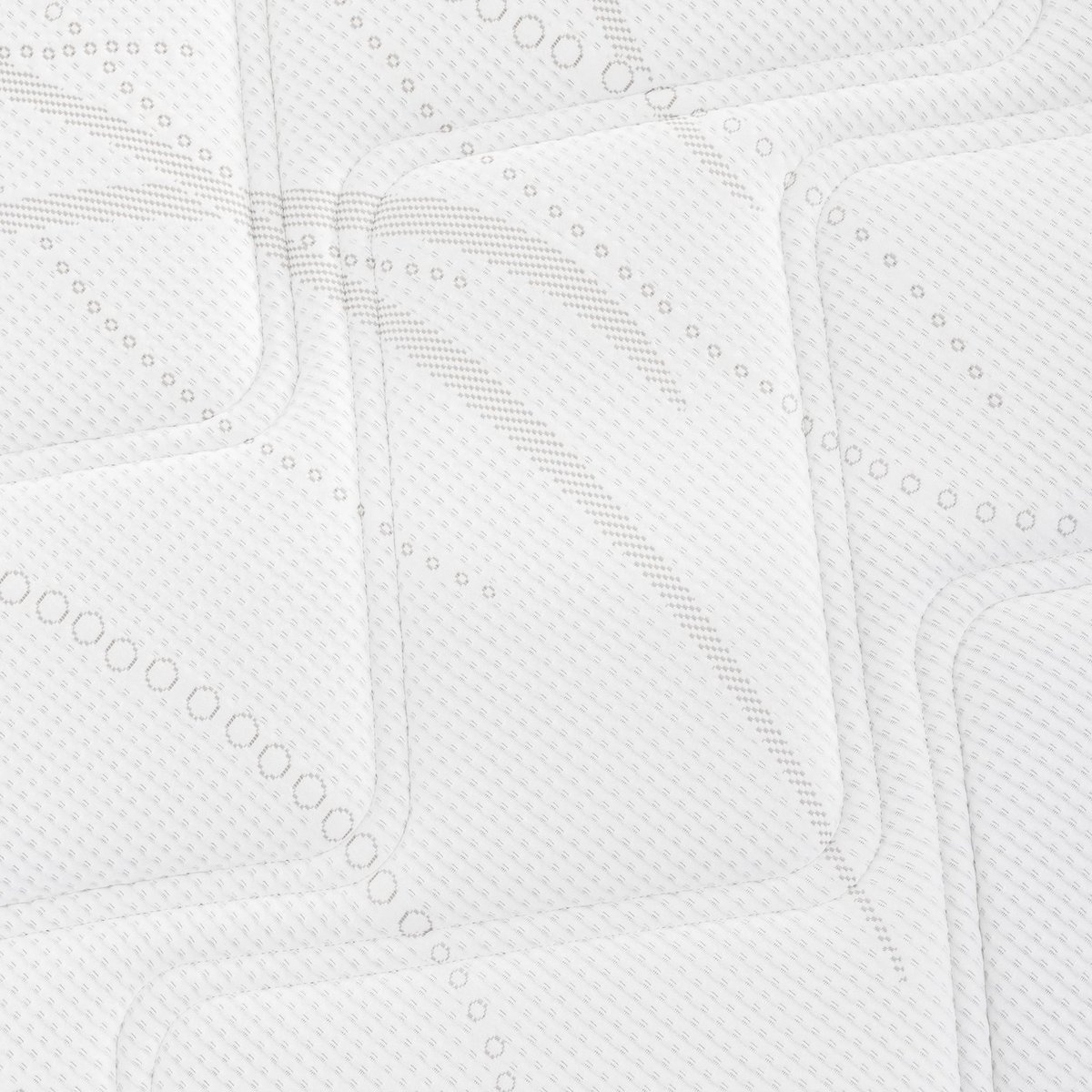 Matelas rond mousse HR35, sommier, pieds blanc, SOMEO