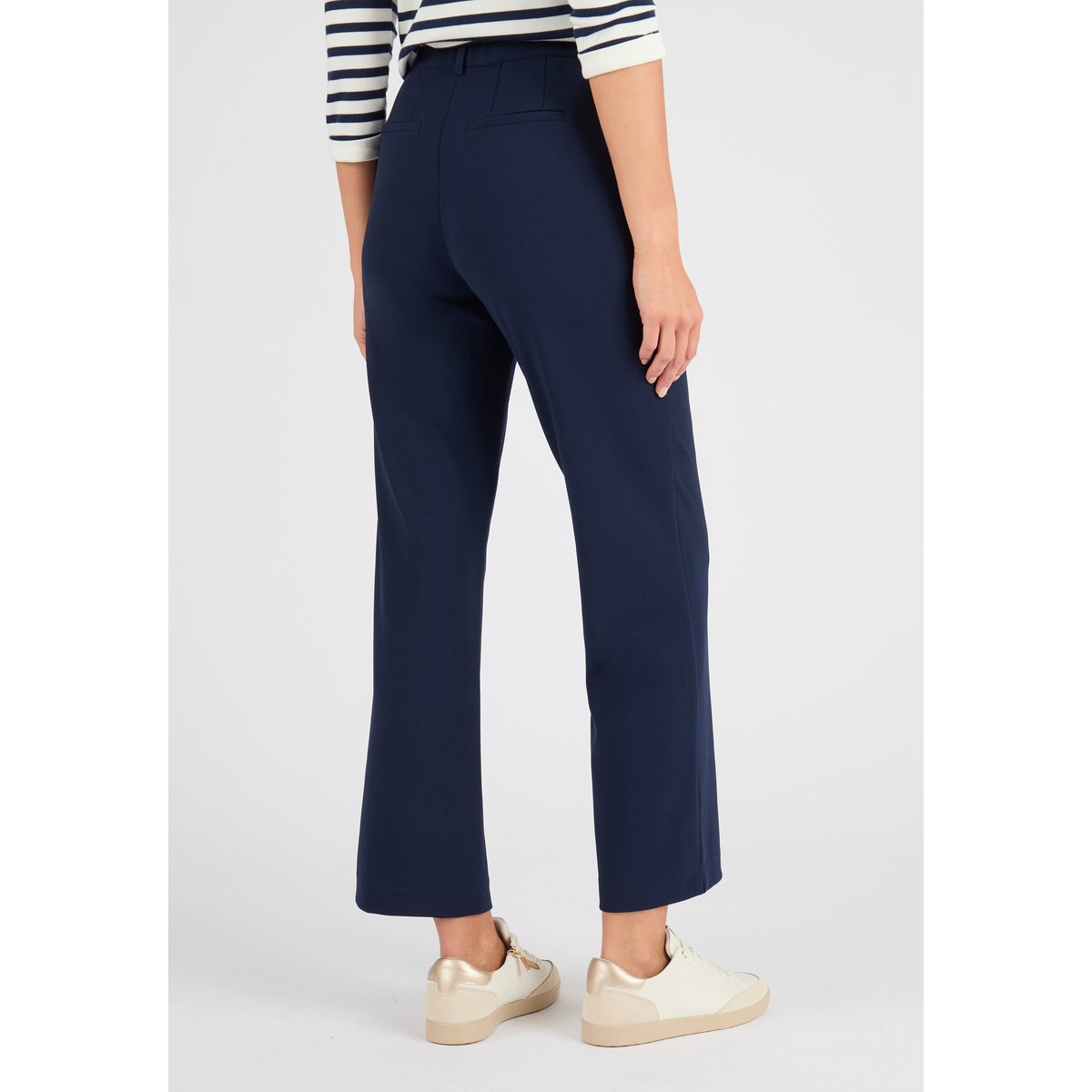 Pantalon 7/8ème maille crêpe bleu marine, DAMART