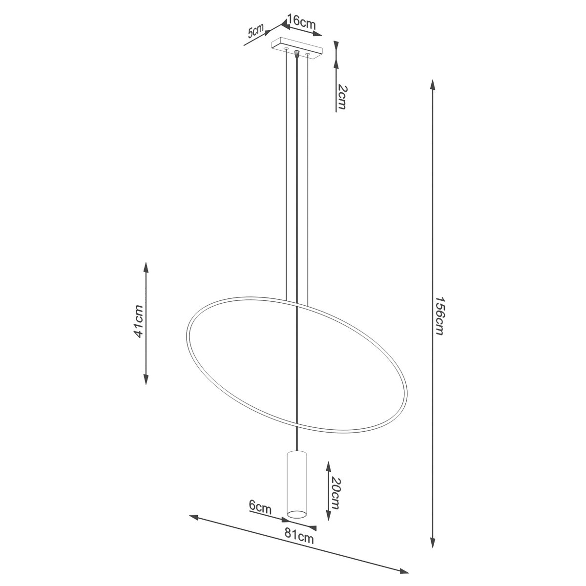 Suspension Acier Noir GU10 1 Holar noir, EDEN