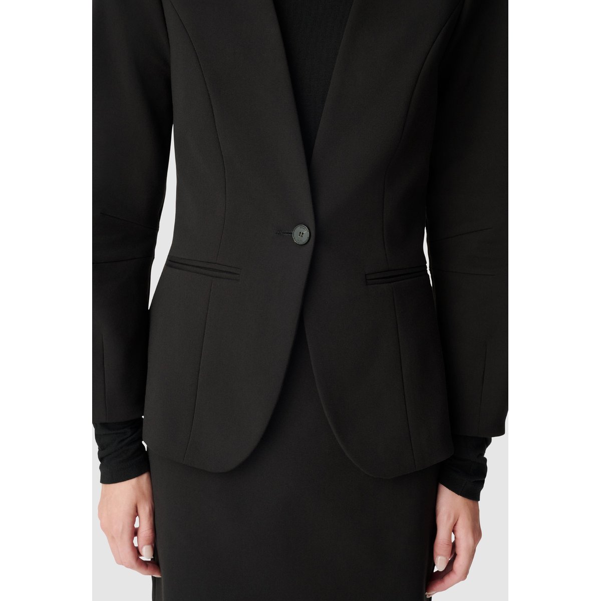 Veste de tailleur découpes manches noir, IKKS