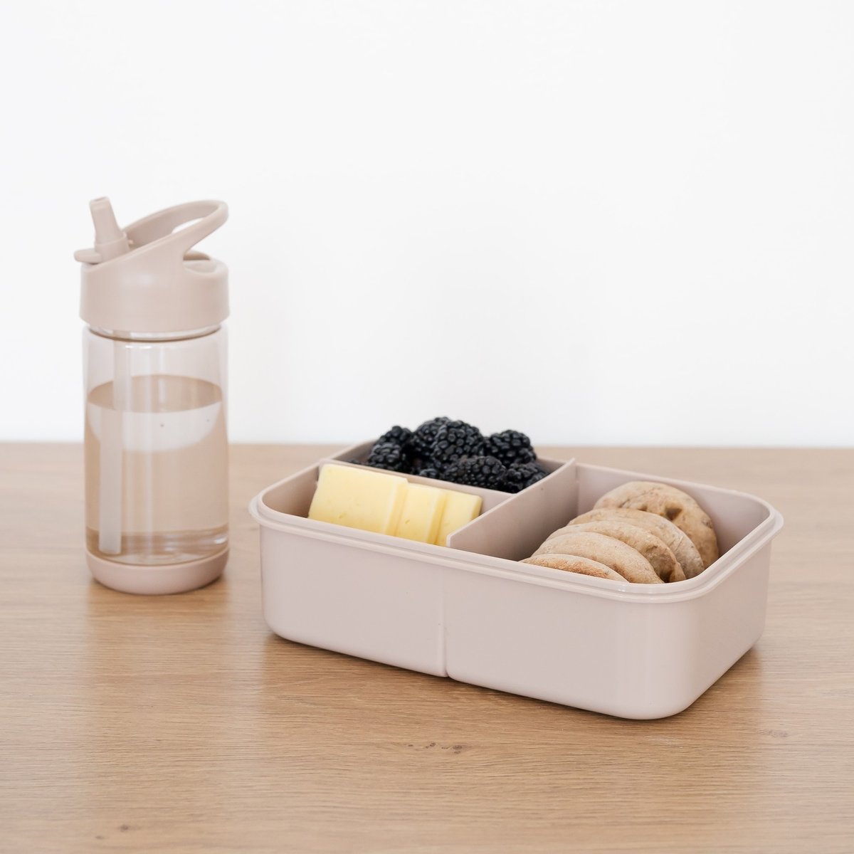Gourde en plastique recyclé beige, 3 SPROUTS