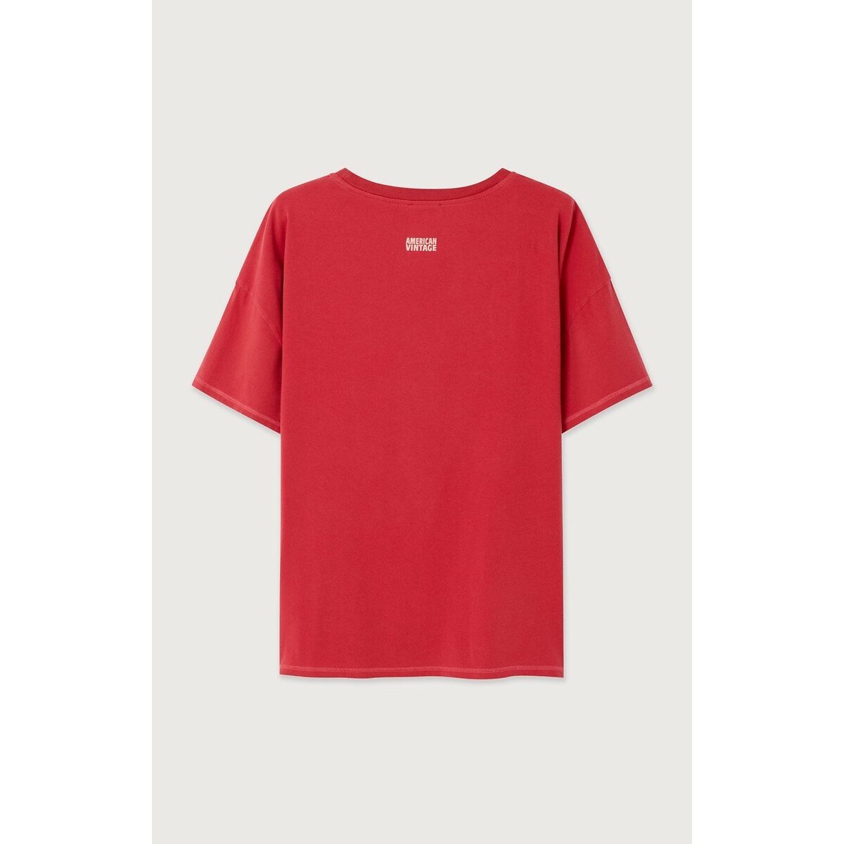 T-Shirt mit U-Boot-Kragen und kurzen Ärmeln PYMAZ mohnblume, AMERICAN VINTAGE
