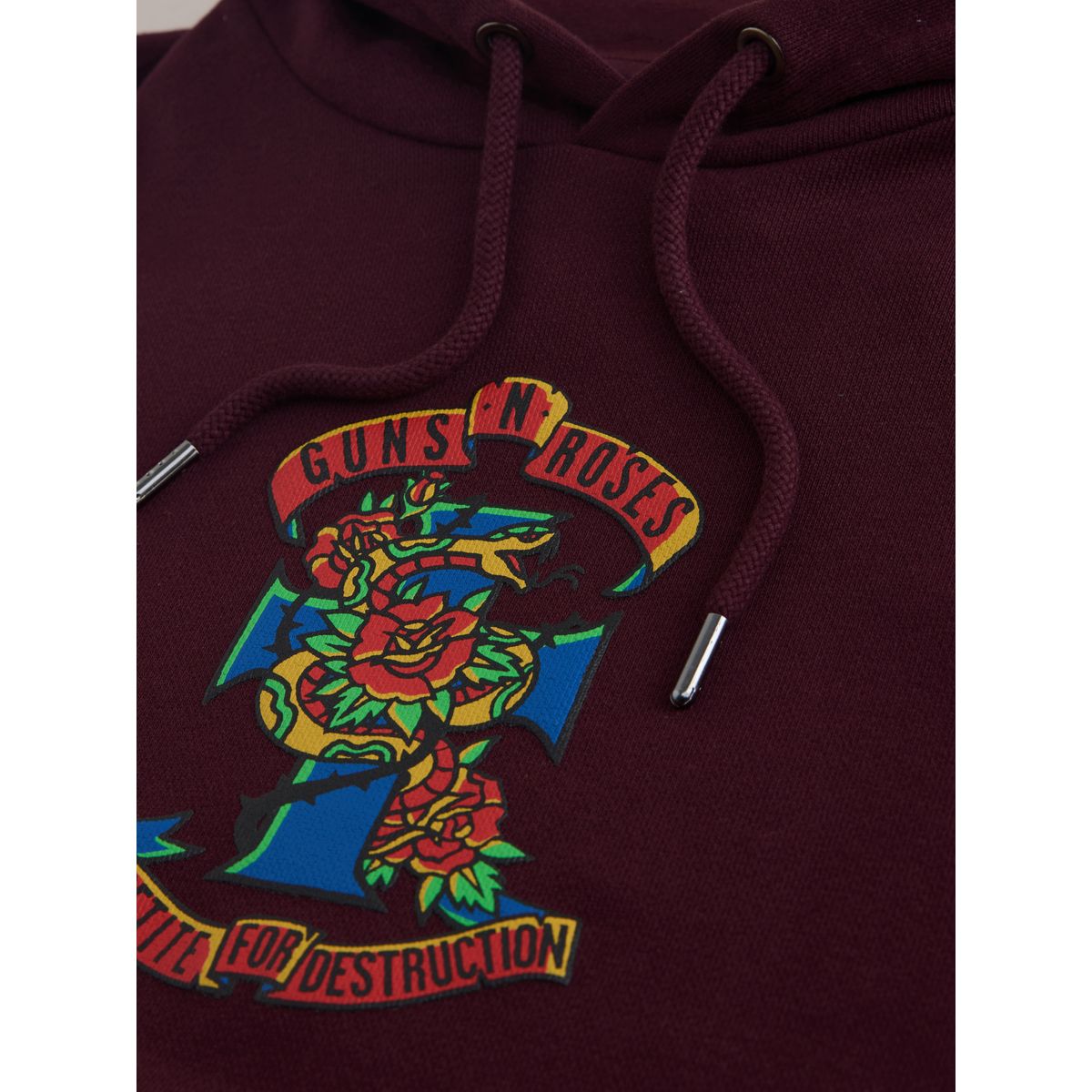 Sweat à capuche imprimé guns n roses rouge bordeaux, NEXT
