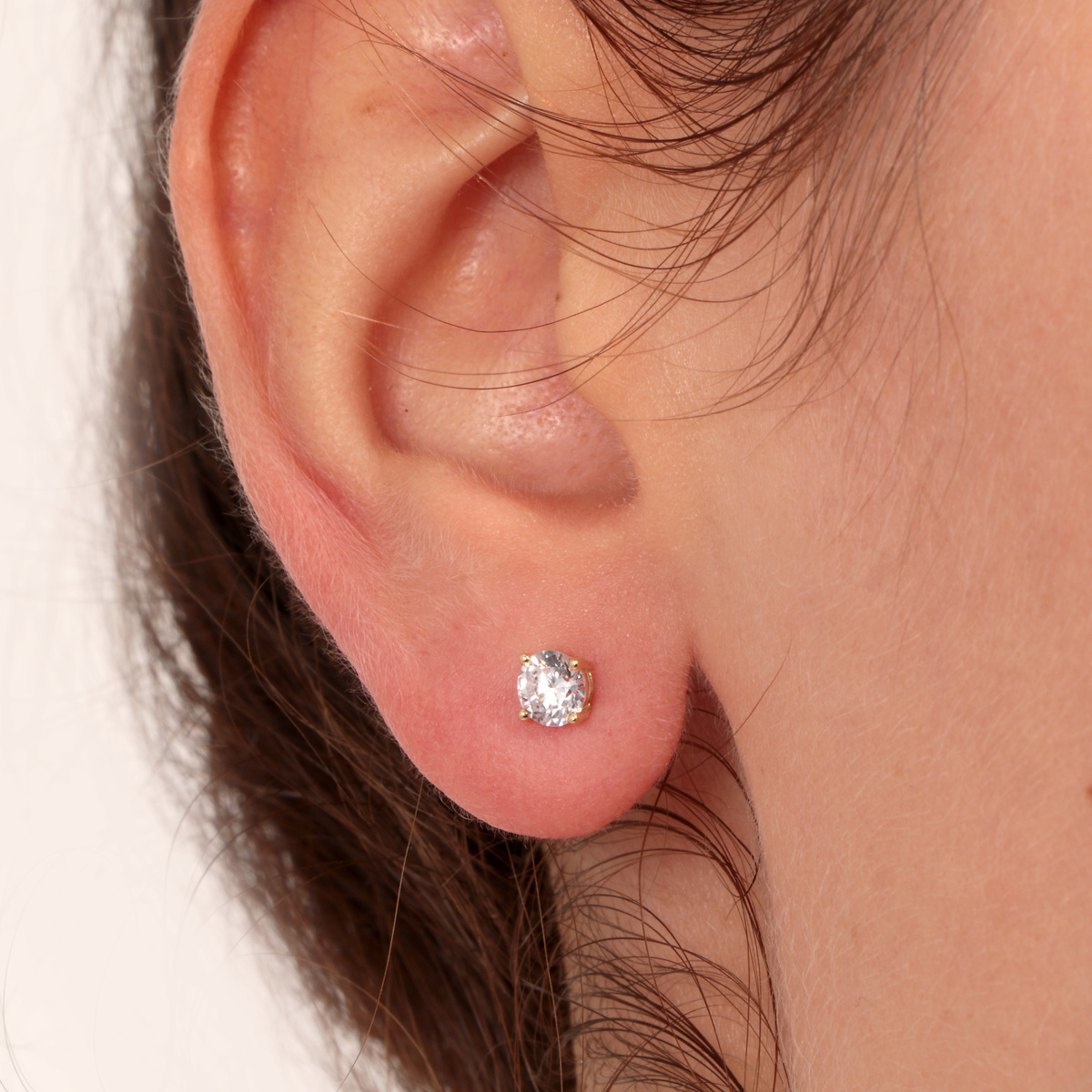 Boucles d'oreilles en or jaune 750 or jaune, BLUESPIRIT