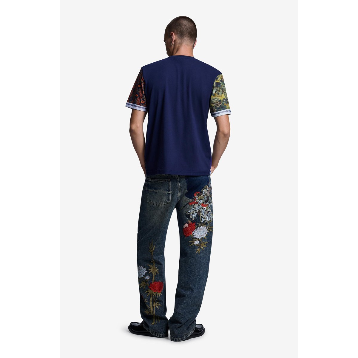 T-shirt imprimé patchwork bleu, DESIGUAL