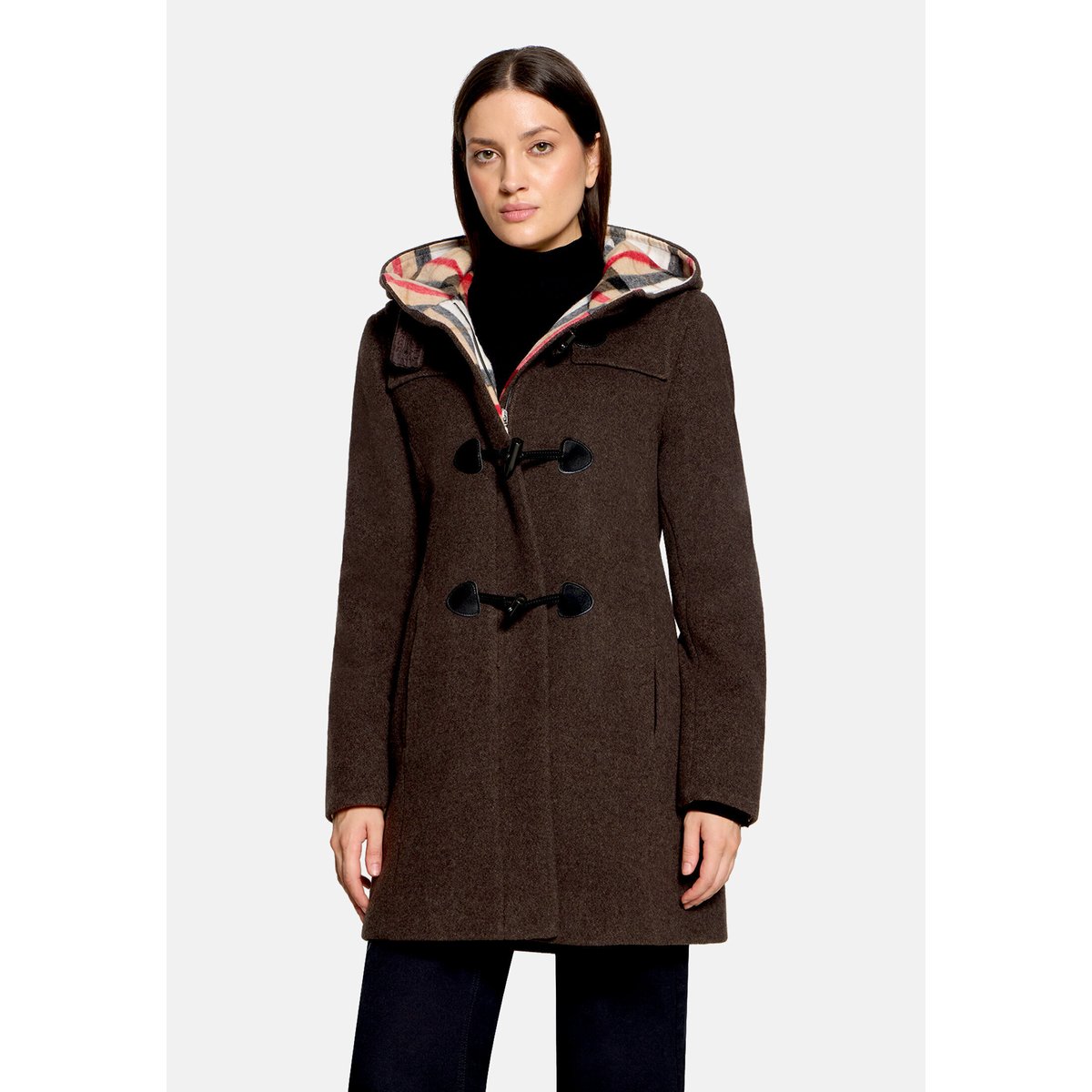 Duffle-coat à capuche marron, GIL BRET