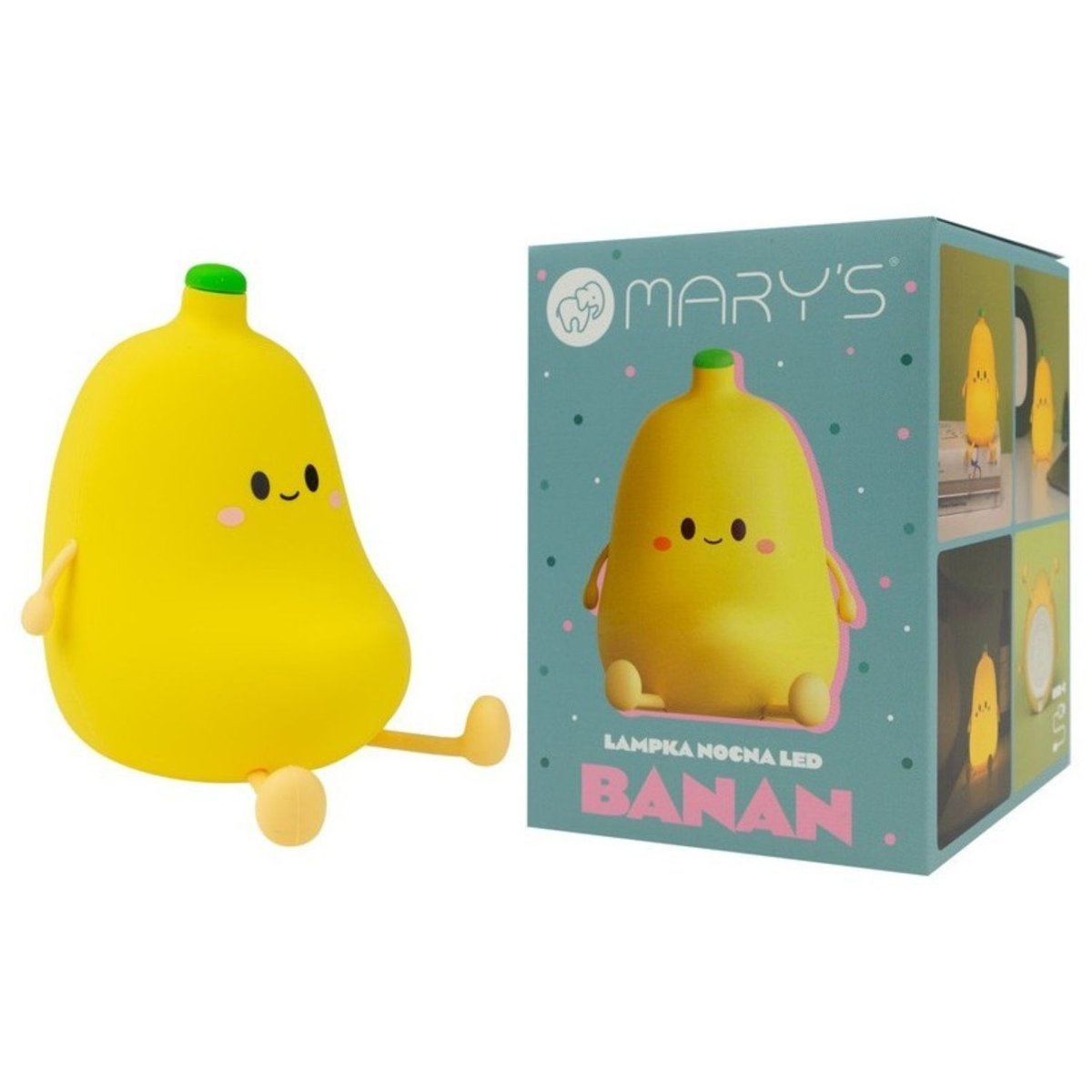 Veilleuse rechargeable jaune, vert, noir, MARY'S