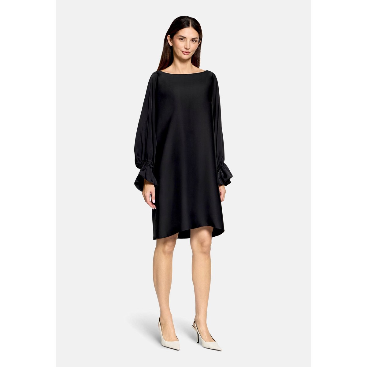 Robe longueur midi à manches longues noir, BETTY BARCLAY