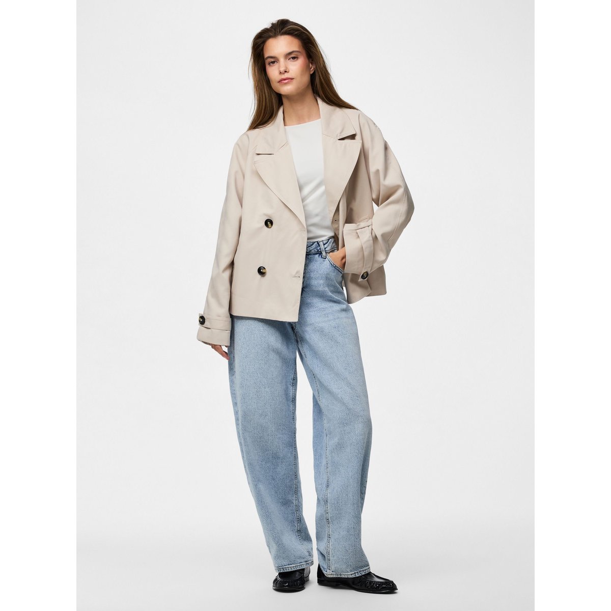 Trench court gris - silver gray, PIECES
