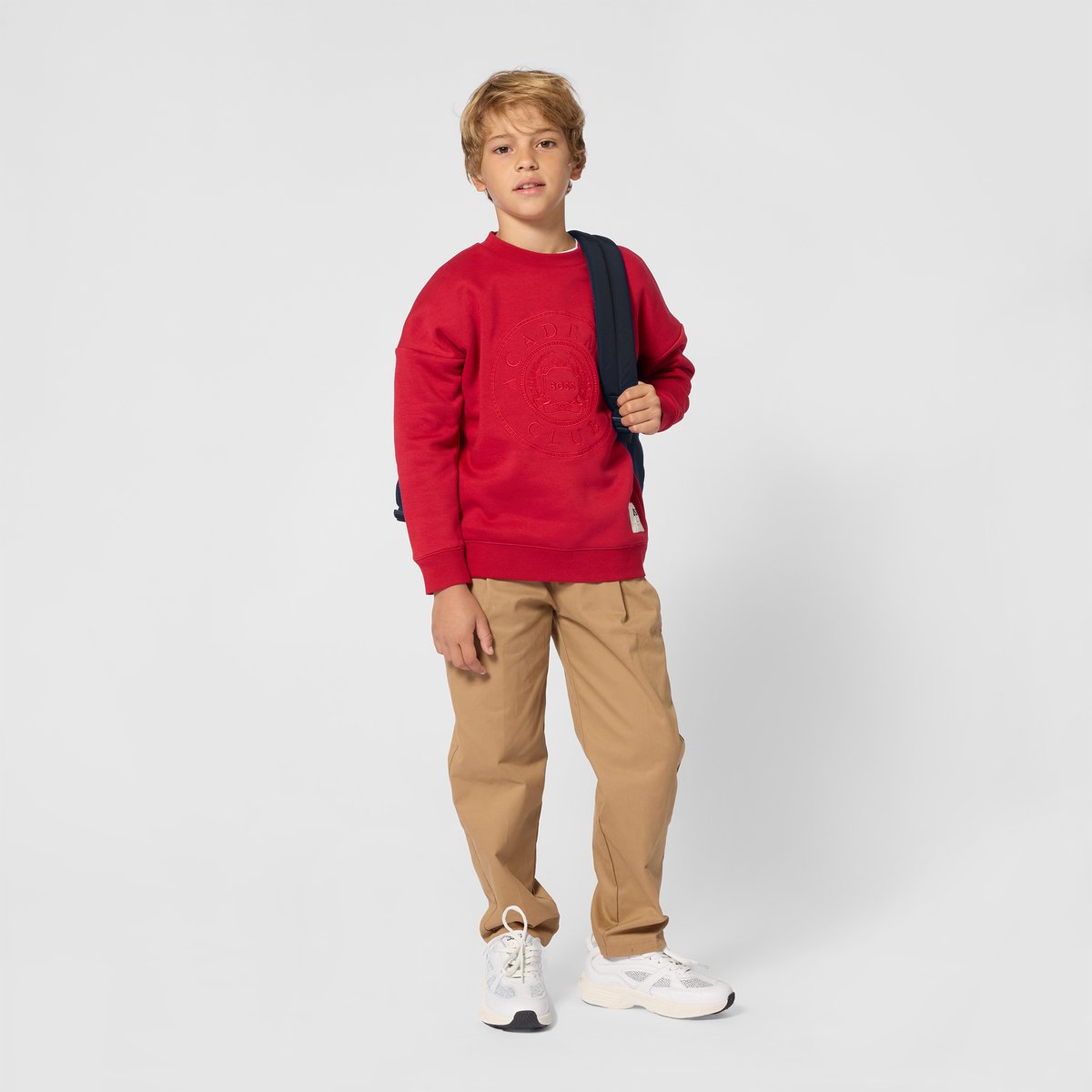 Sweat col rond cherry red, BOSS KIDSWEAR