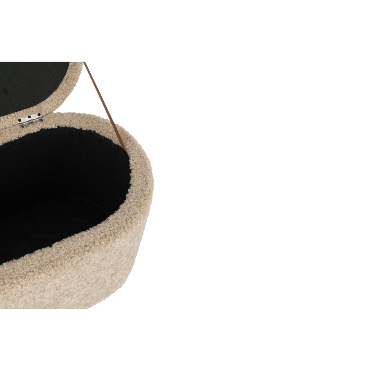 Banc coffre 1 place en tissu peluche beige L80 - GRIZZLY beige, HELLIN, DEPUIS 1862