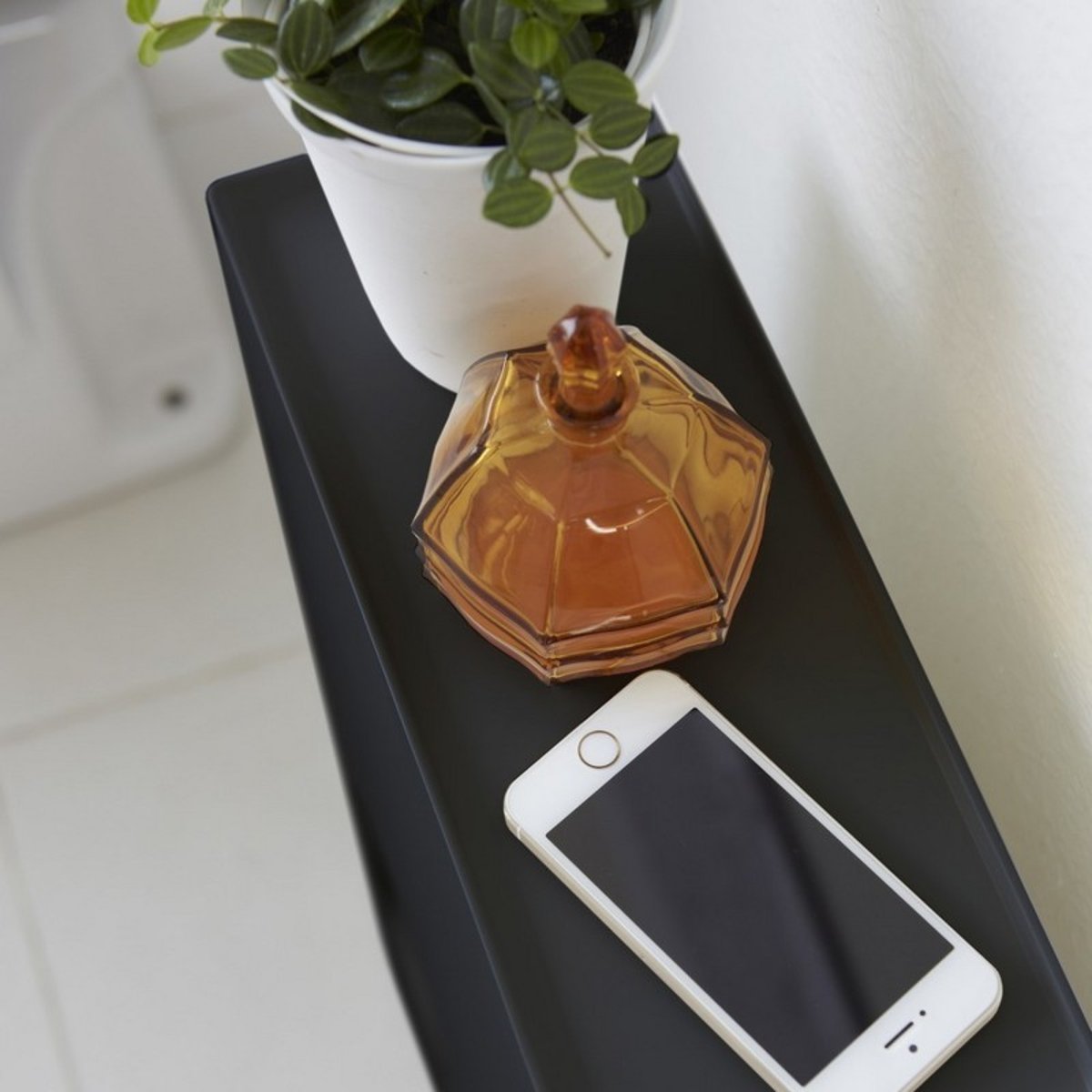 Réserve rangement design papier WC TOWER noir, YAMAZAKI