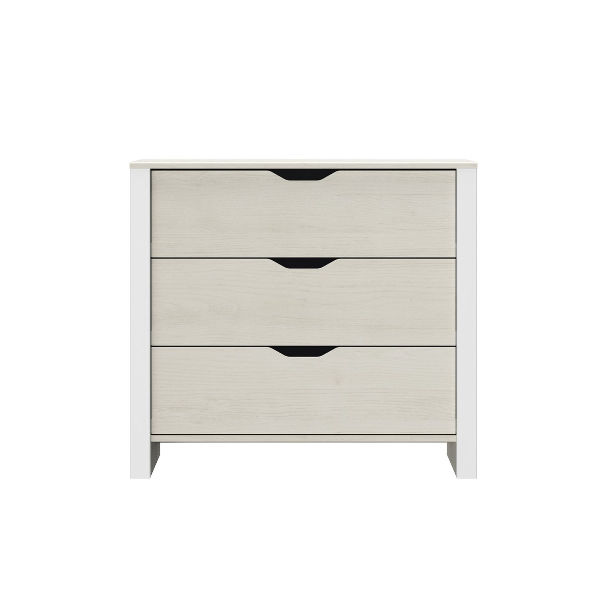 Commode 3 tiroirs & rangement nuit chic beige, DIAGONE