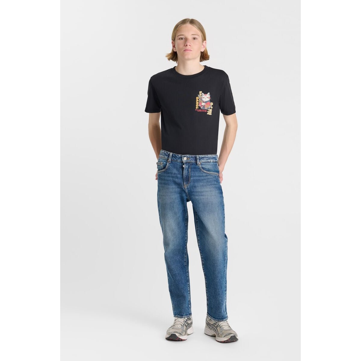 Jeans droite SWANN, longueur 34 blue, LE TEMPS DES CERISES