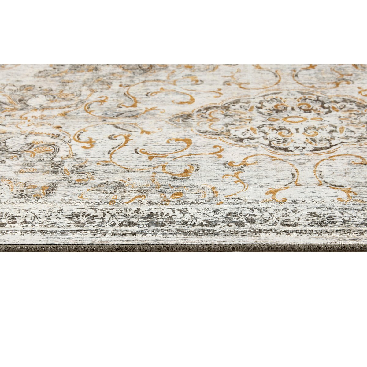 Baroque Eco-Washable Runner Rug grey, HUG RUG