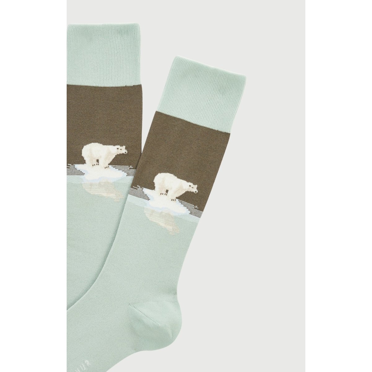 Chaussettes en coton imprimé Pôle position Blanc ice, ARTHUR