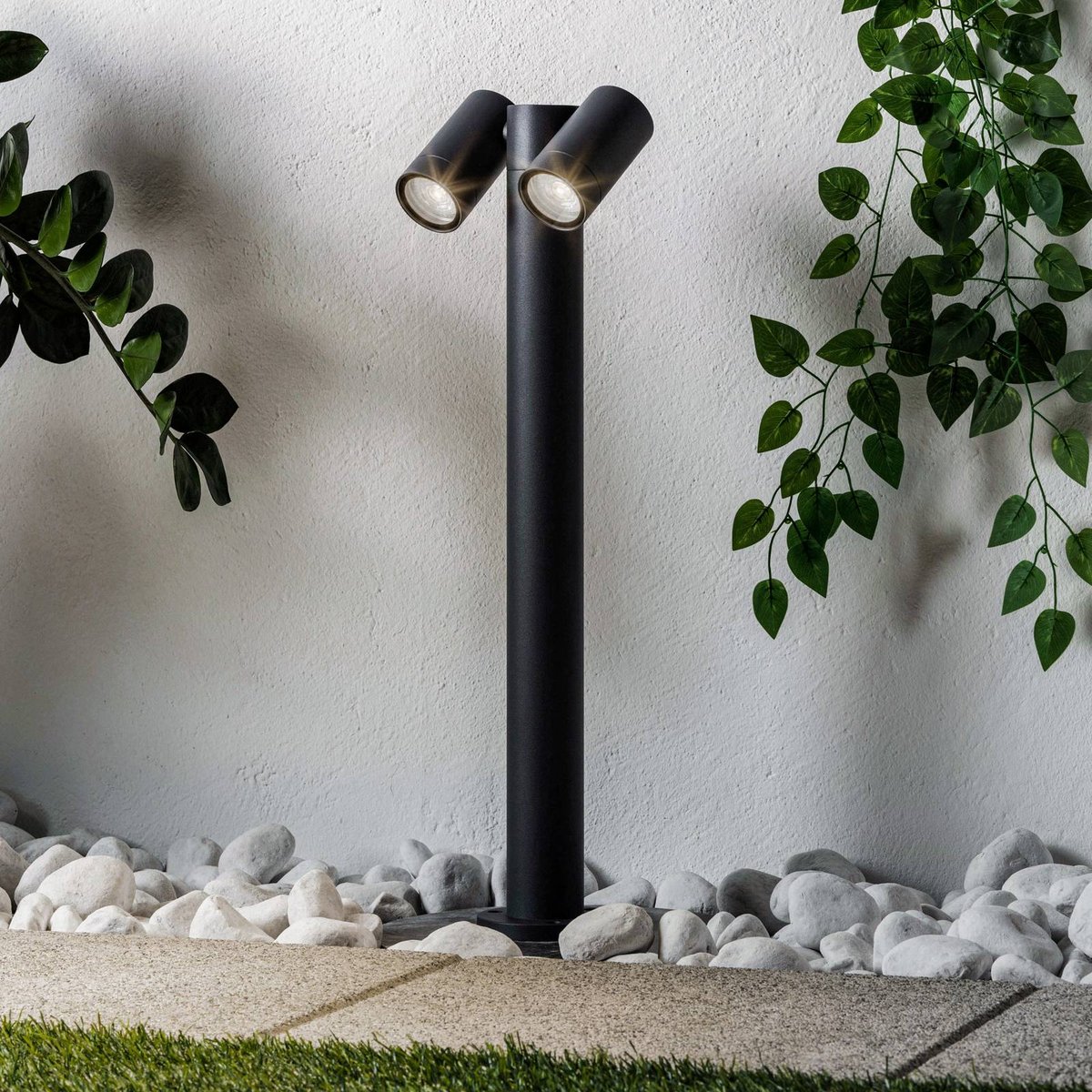 Luminaire extérieur en aluminium moderne gris foncé, PRIOS