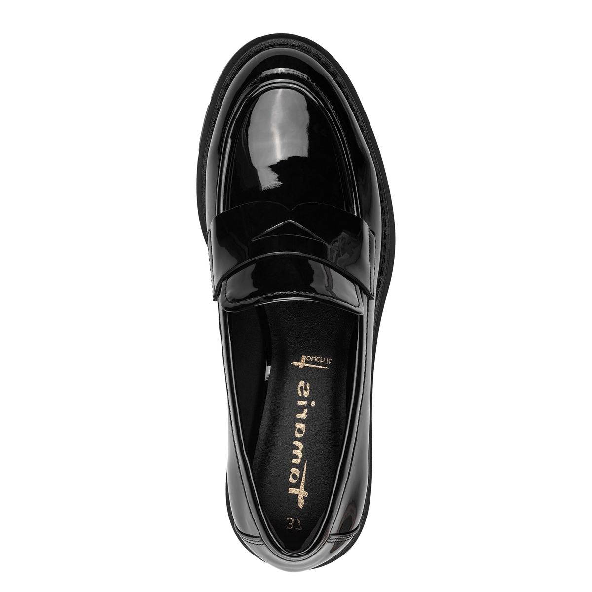 Slipper femme noir laque, TAMARIS