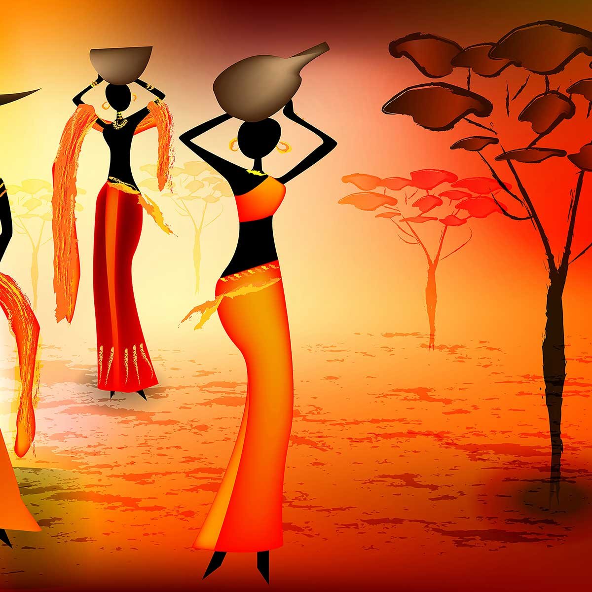 Tableau soirée africaine tableau alu dibond, HEXOA