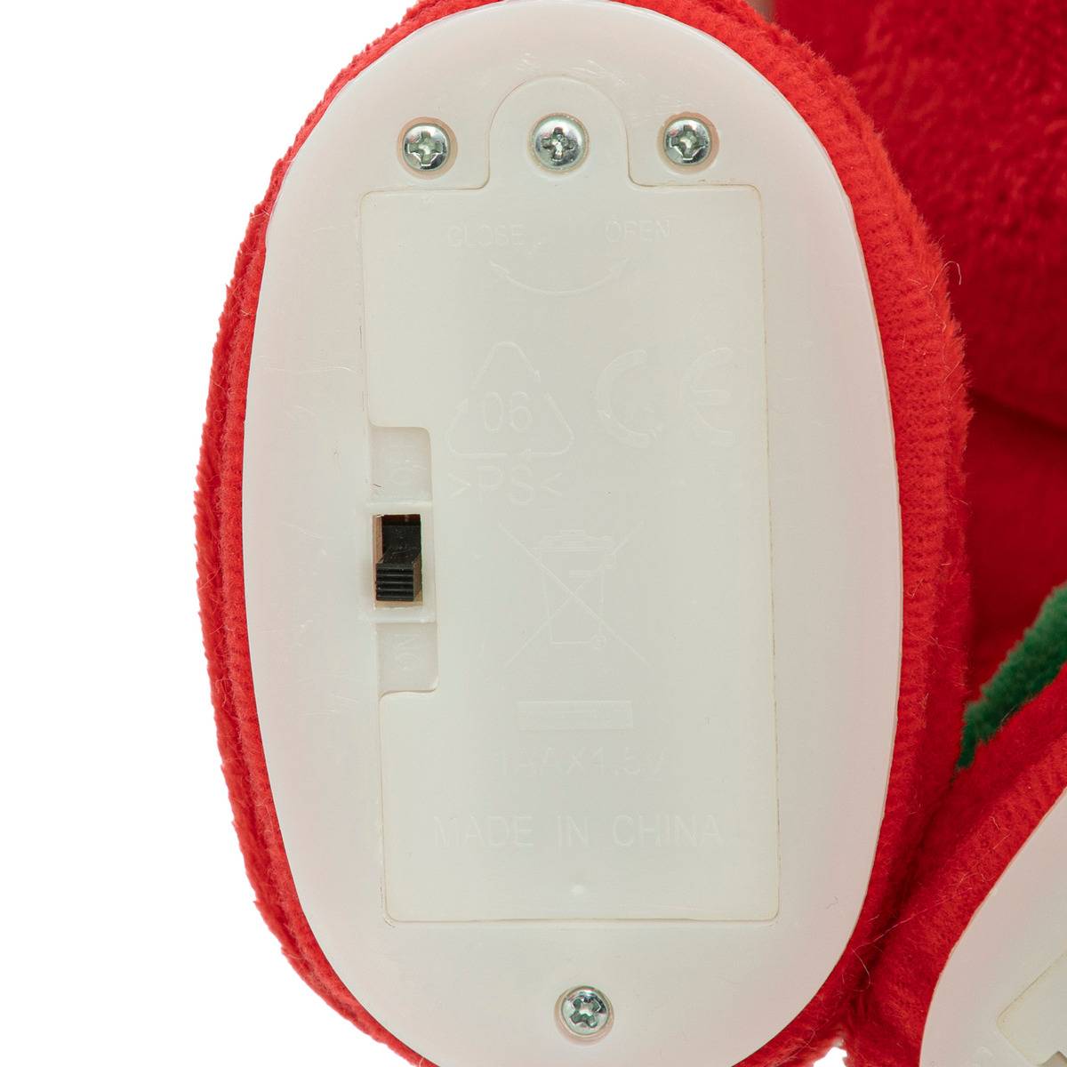 Automate de Noël lutin à mouvement et musique H38cm à piles rouge, ATMOSPHERA