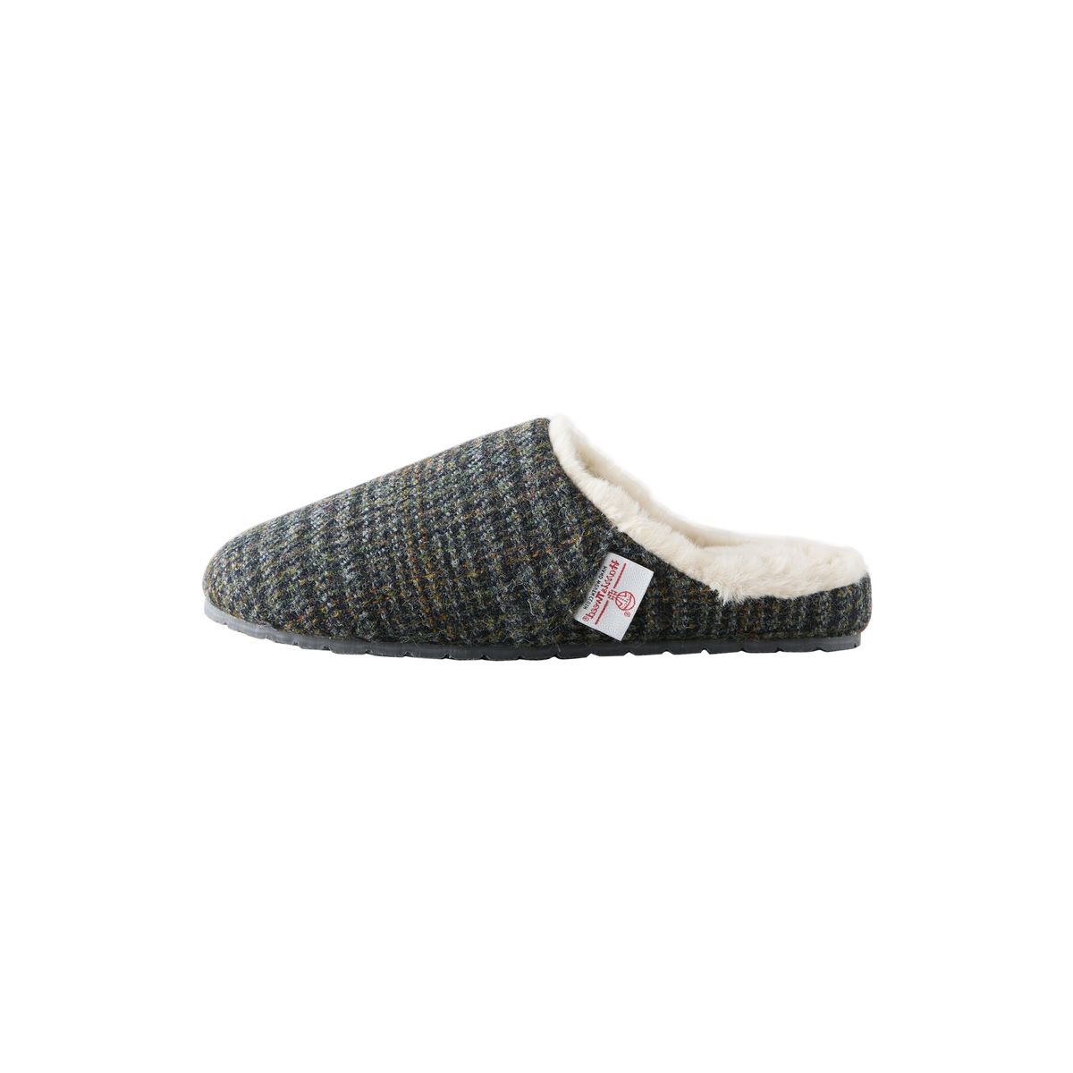 Chaussons mules en tweed harris Signature bleu marine, NEXT