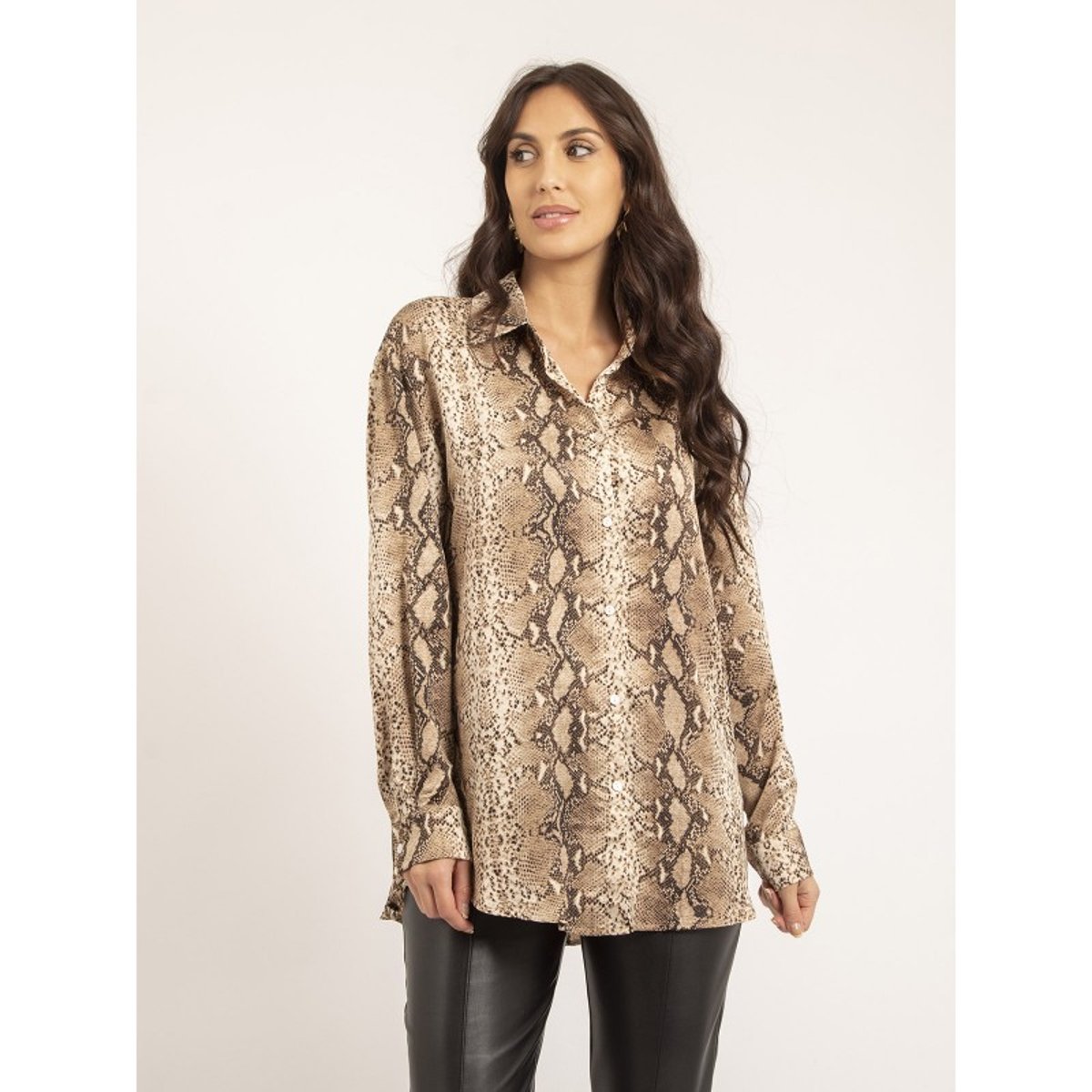 Chemise Motifs Otarina beige, DONA LISA