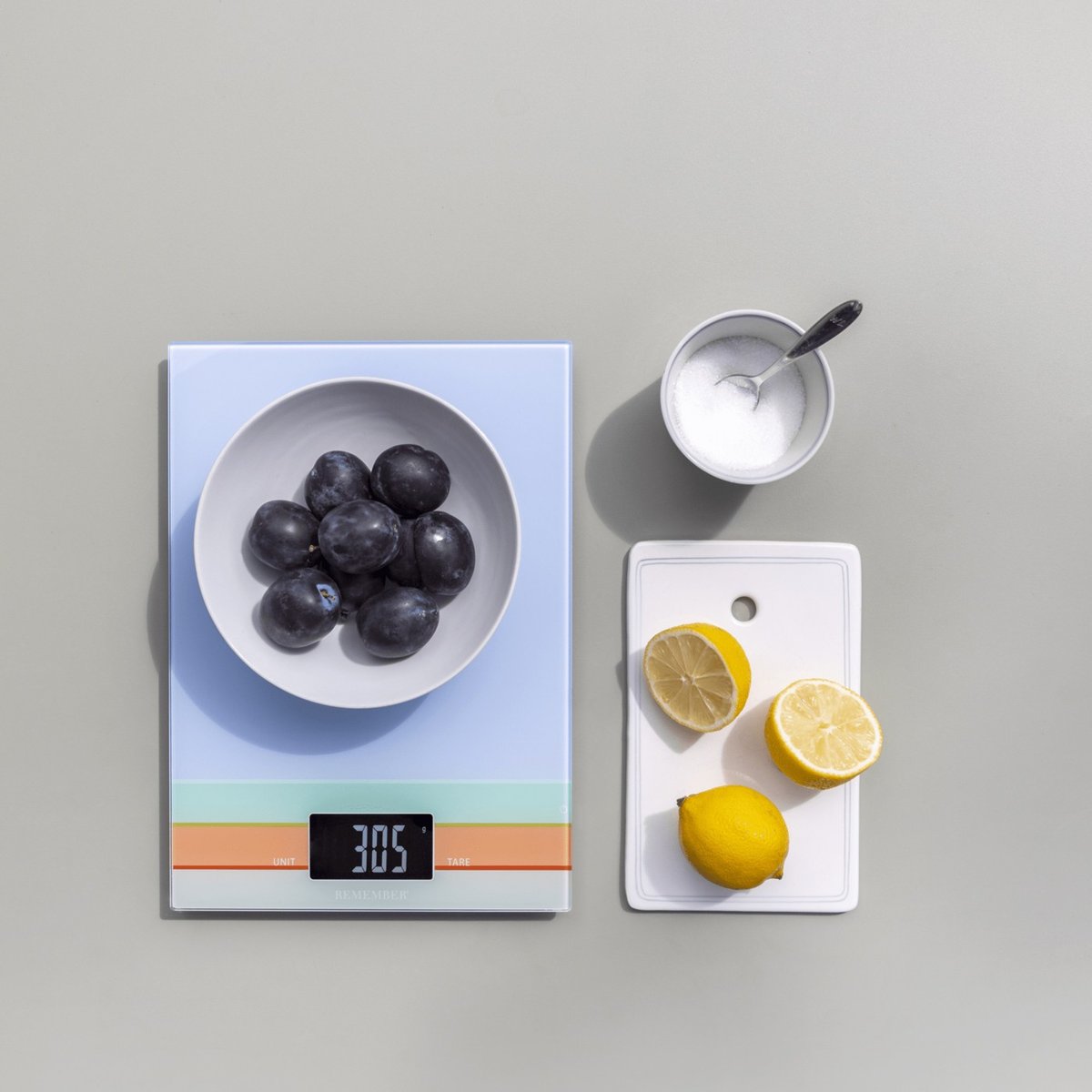 Balance de cuisine bleu, REMEMBER