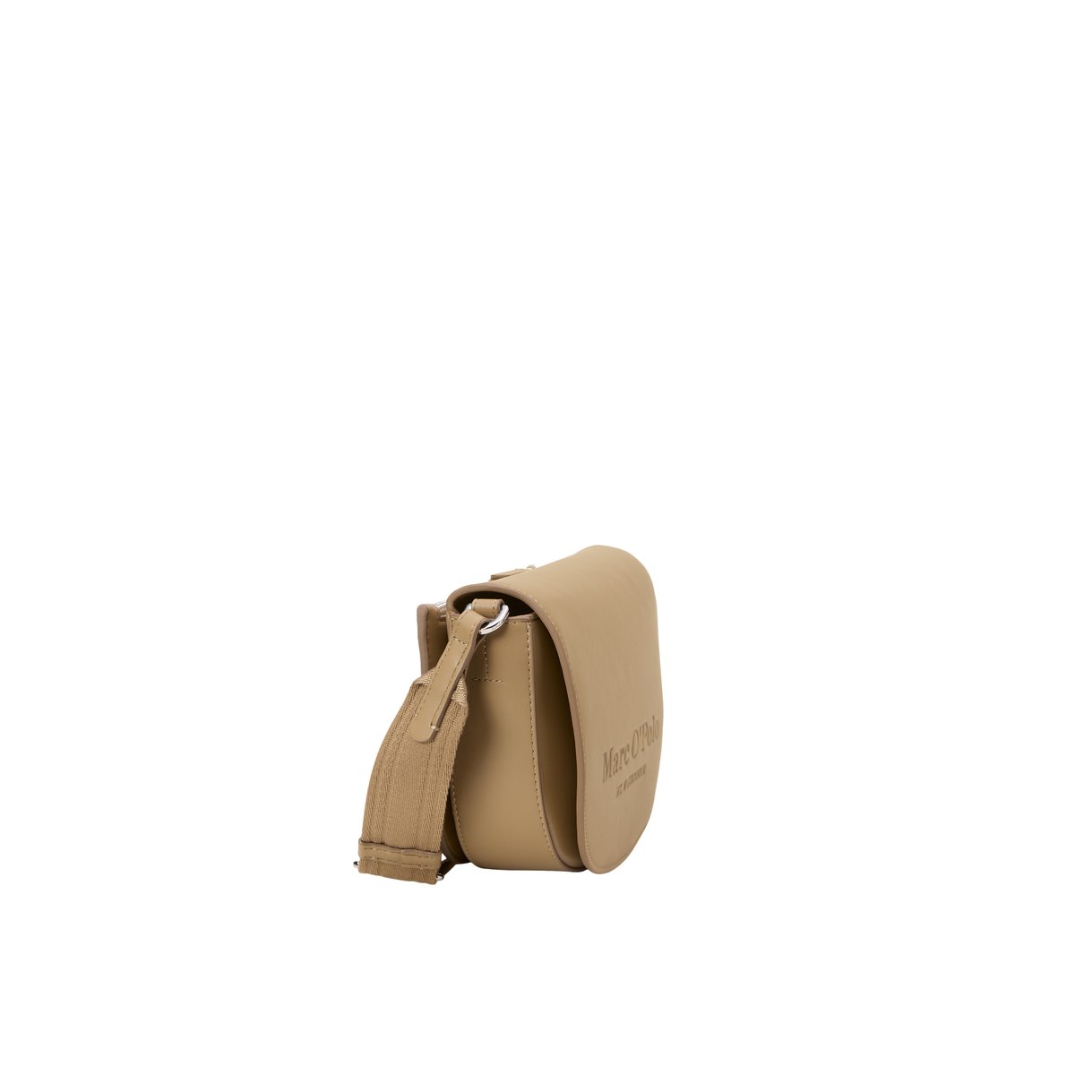 Sac à bandoulière small en une alternative de cuir en polyester recyclé marron, MARC O'POLO