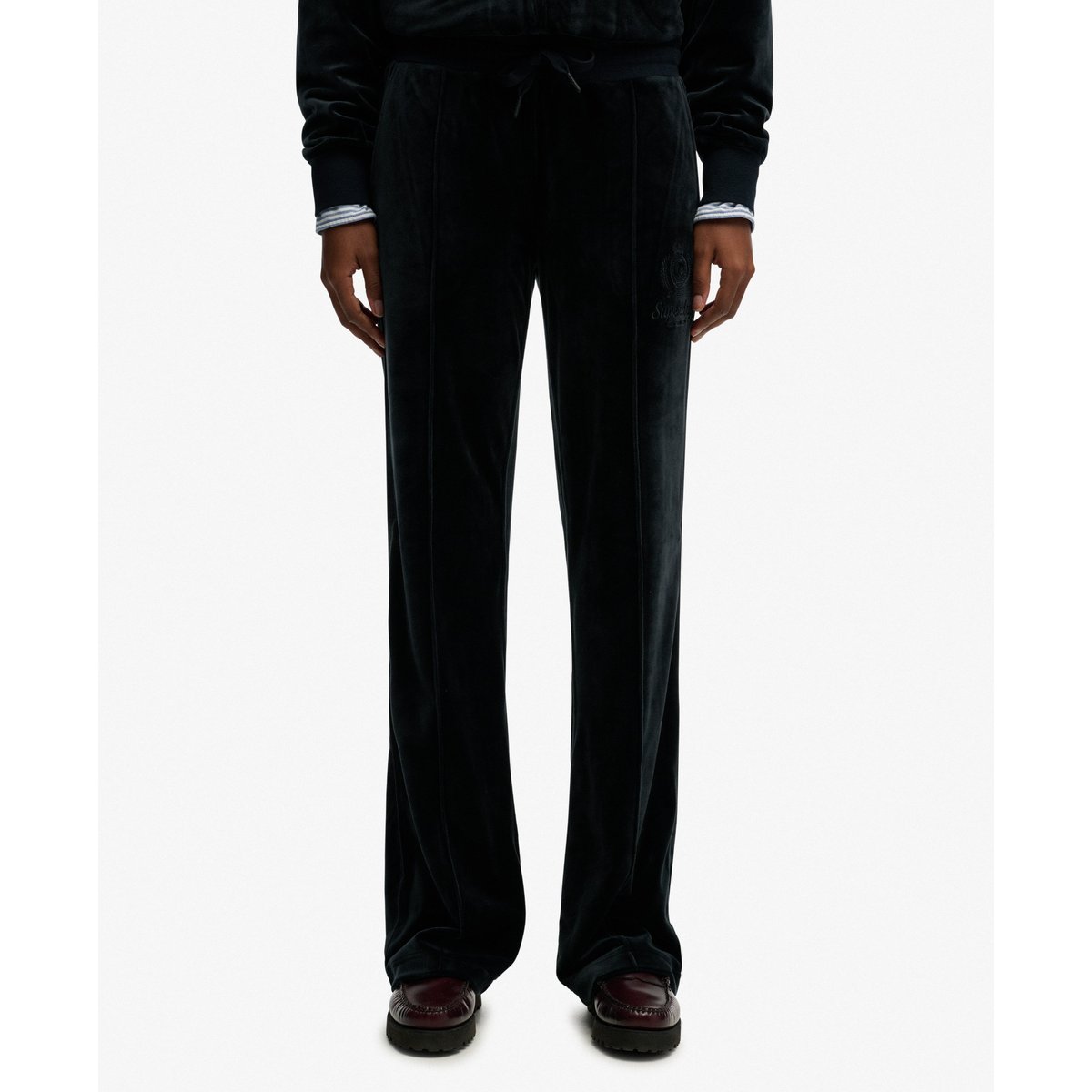 Jogging en Velours Country Club bleu marine éclipse, SUPERDRY
