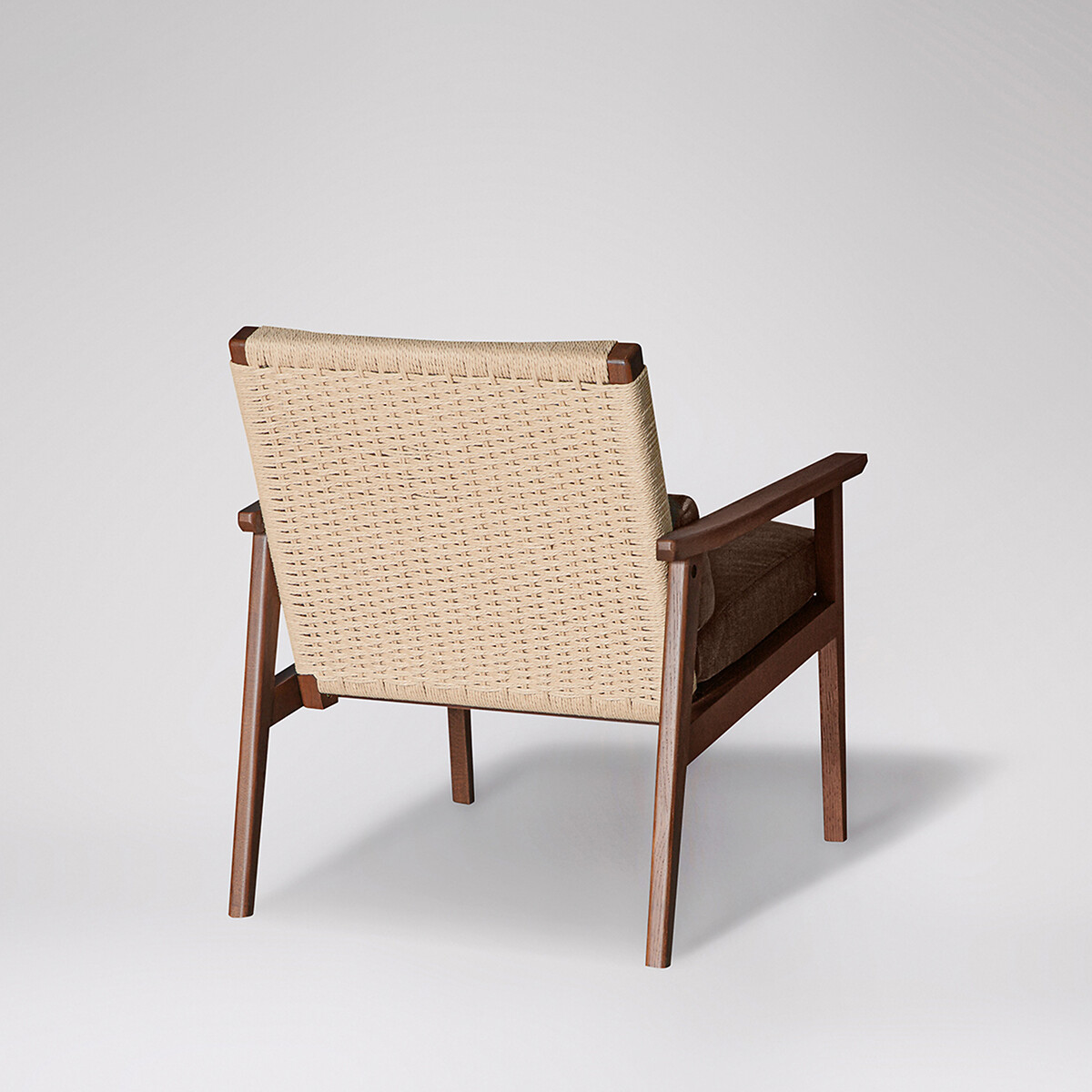 Wadesmill Fabric Armchair dark brown, SWOON