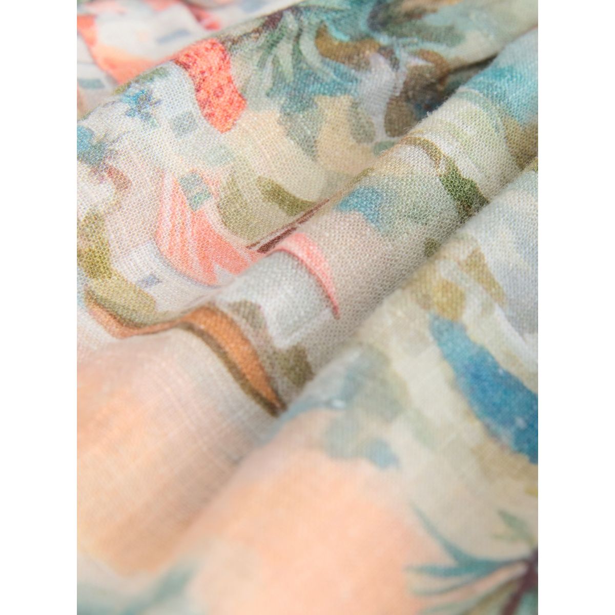 Mini robe boutonnée manches courtes lin impression de la maison bleue, NEXT