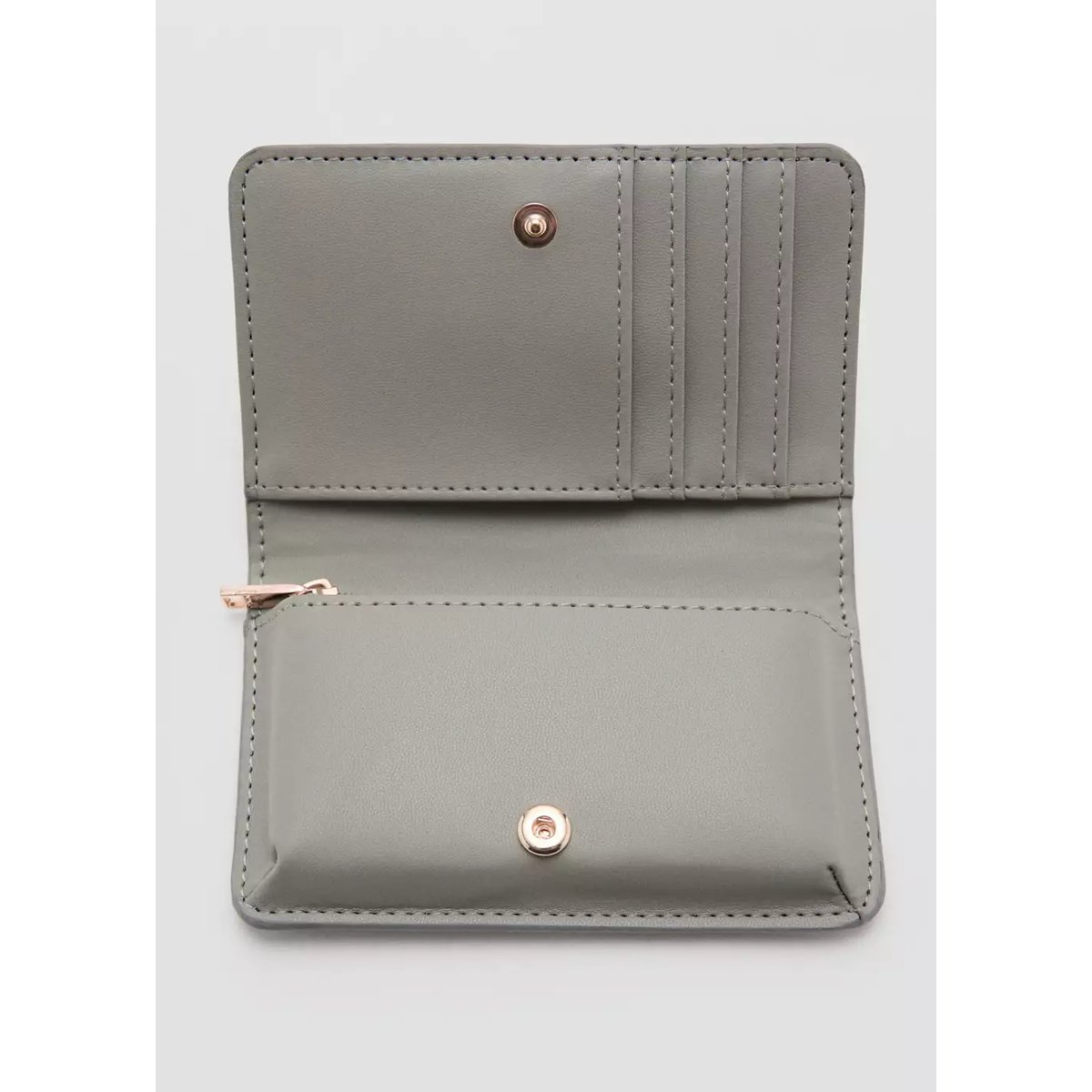 Portefeuille moyen effet croco gris, MANGO