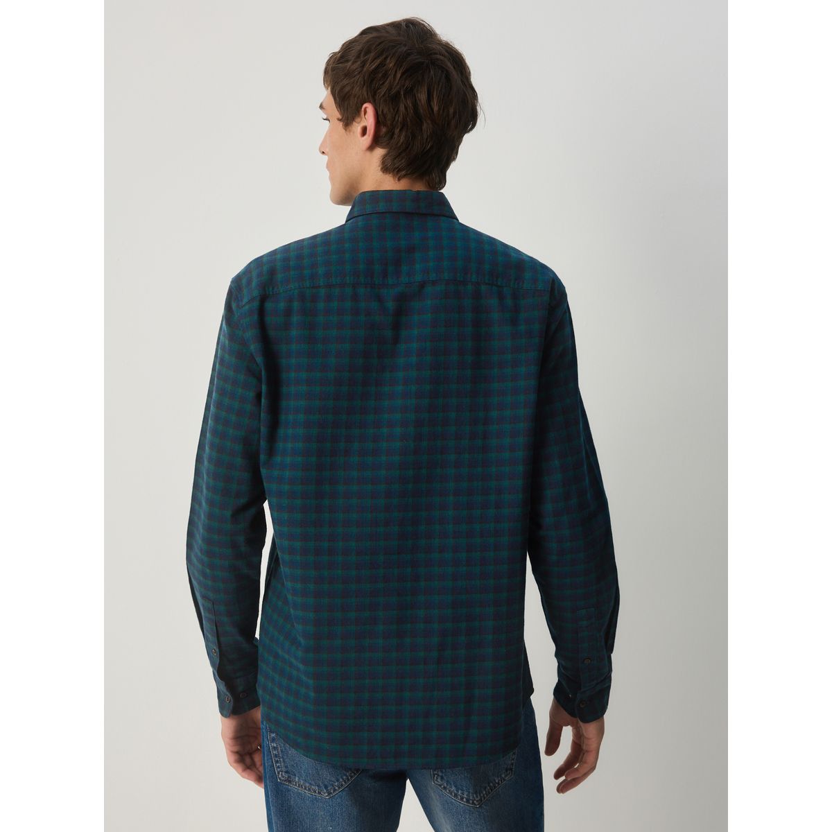 Chemise manches longues à carreaux vert, NEXT