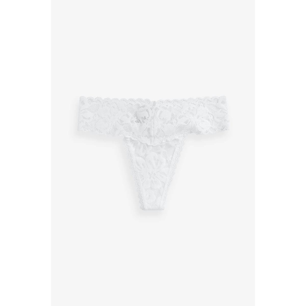 Strings en dentelle florale, lot de 3 blanc, NEXT