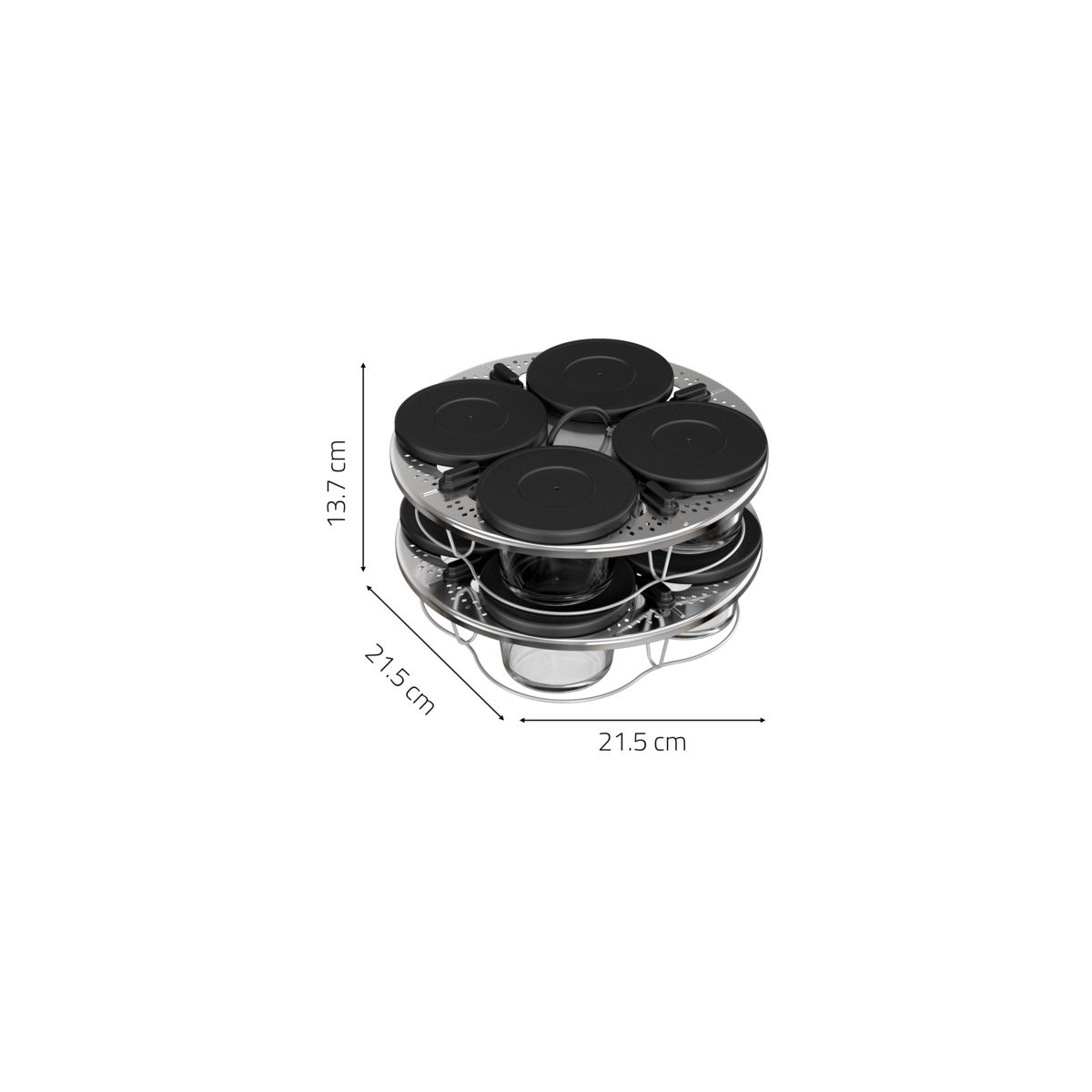 Verrine Kit 8 Verrines compat. Cookeo6L XA6140E0 couleur unique, MOULINEX