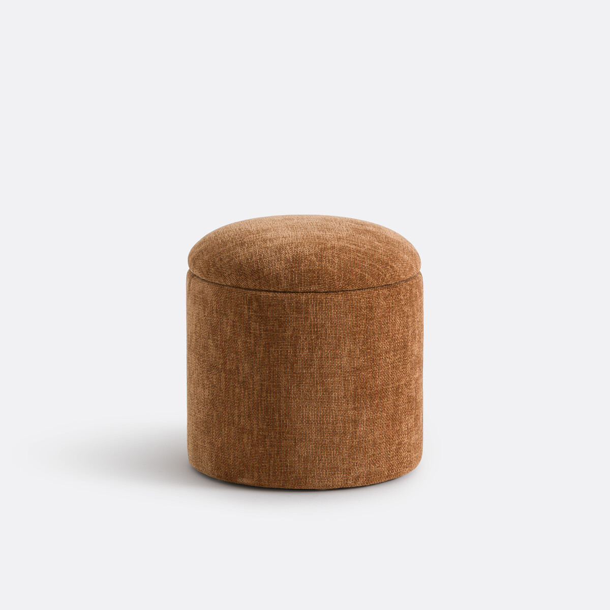 Pouf avec coffre en tissu texturé, Timour bronze, LA REDOUTE INTERIEURS