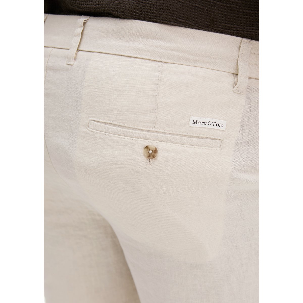 Short modèle Reso Jogger regular en pur lin gris clair, MARC O'POLO
