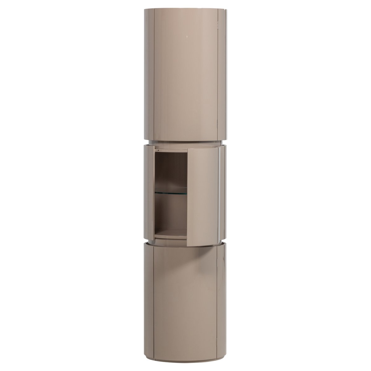 Armoire ronde en MDF SERA sable, WOOOD