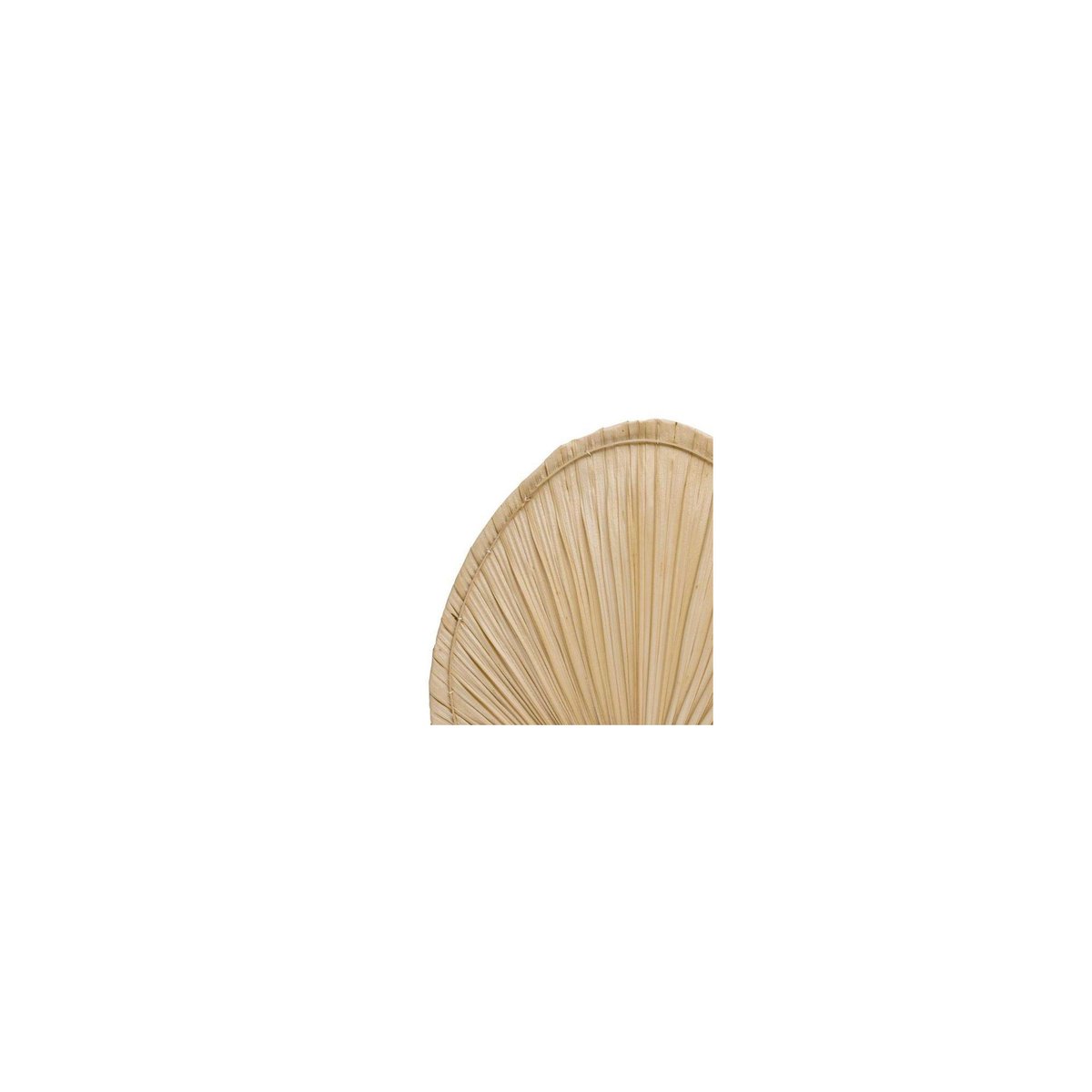 Éventail décoratif en feuilles de palmiers séchées - 41x54cm bois, WADIGA