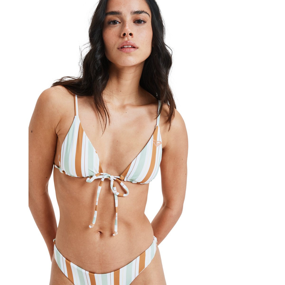 Top de Maillot de bain bikini triangle réversible DREAM FLORAL REVO TIKI TRI. vert laurel green dream big floral, ROXY