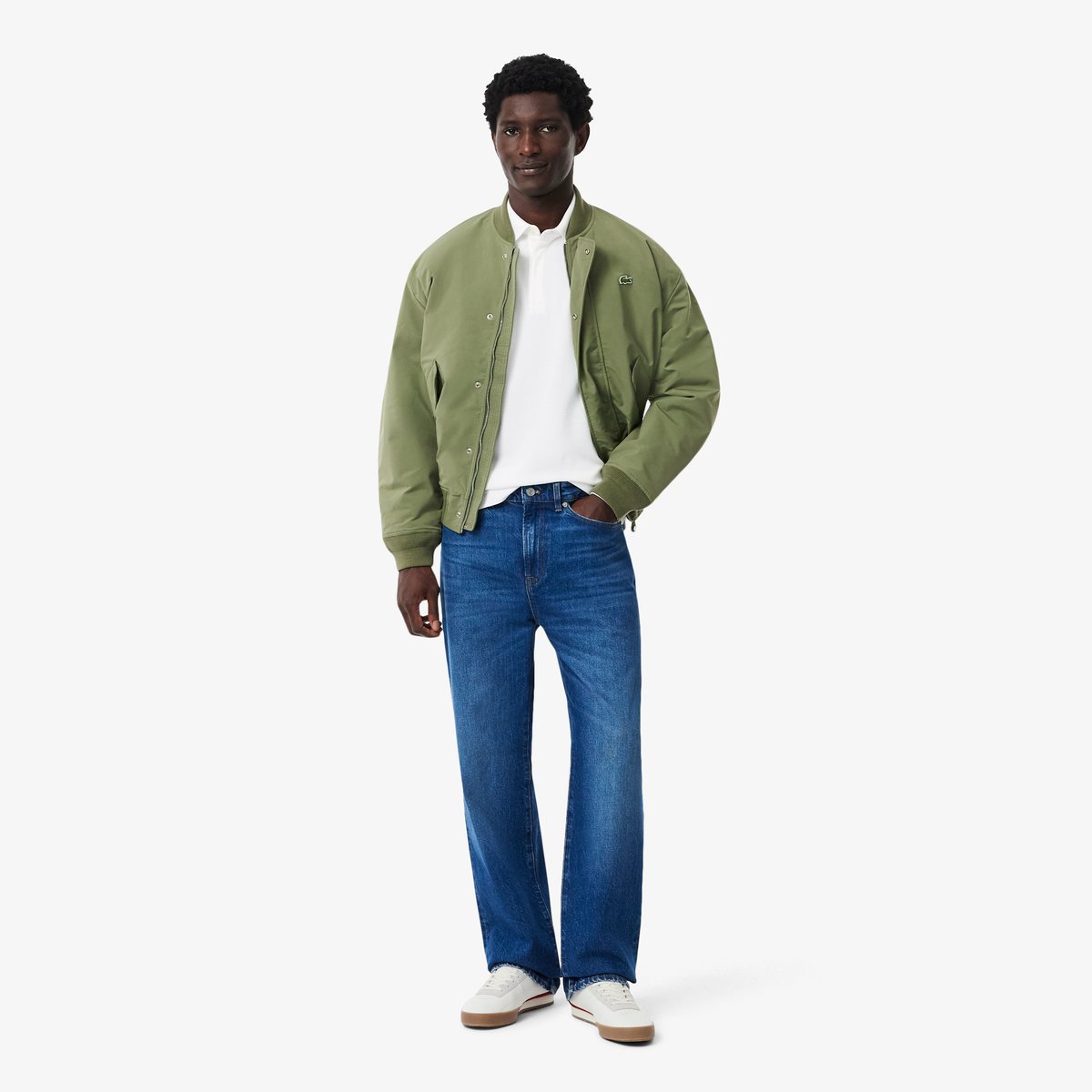 Polo Paris regular fit en Piqué stretch blanc-001, LACOSTE