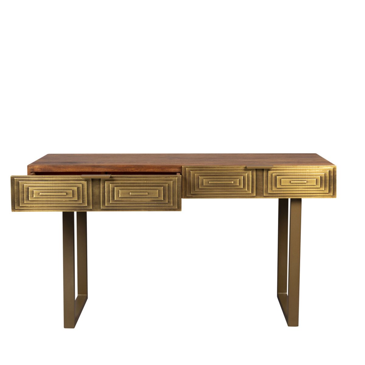 Console 2 tiroirs en bois - VOLAN or, DUTCHBONE