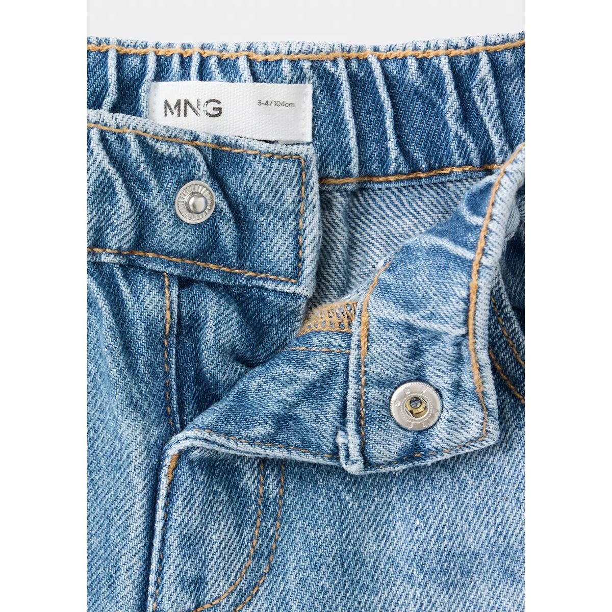 Jean paperbag coton bleu moyen, MANGO BABY