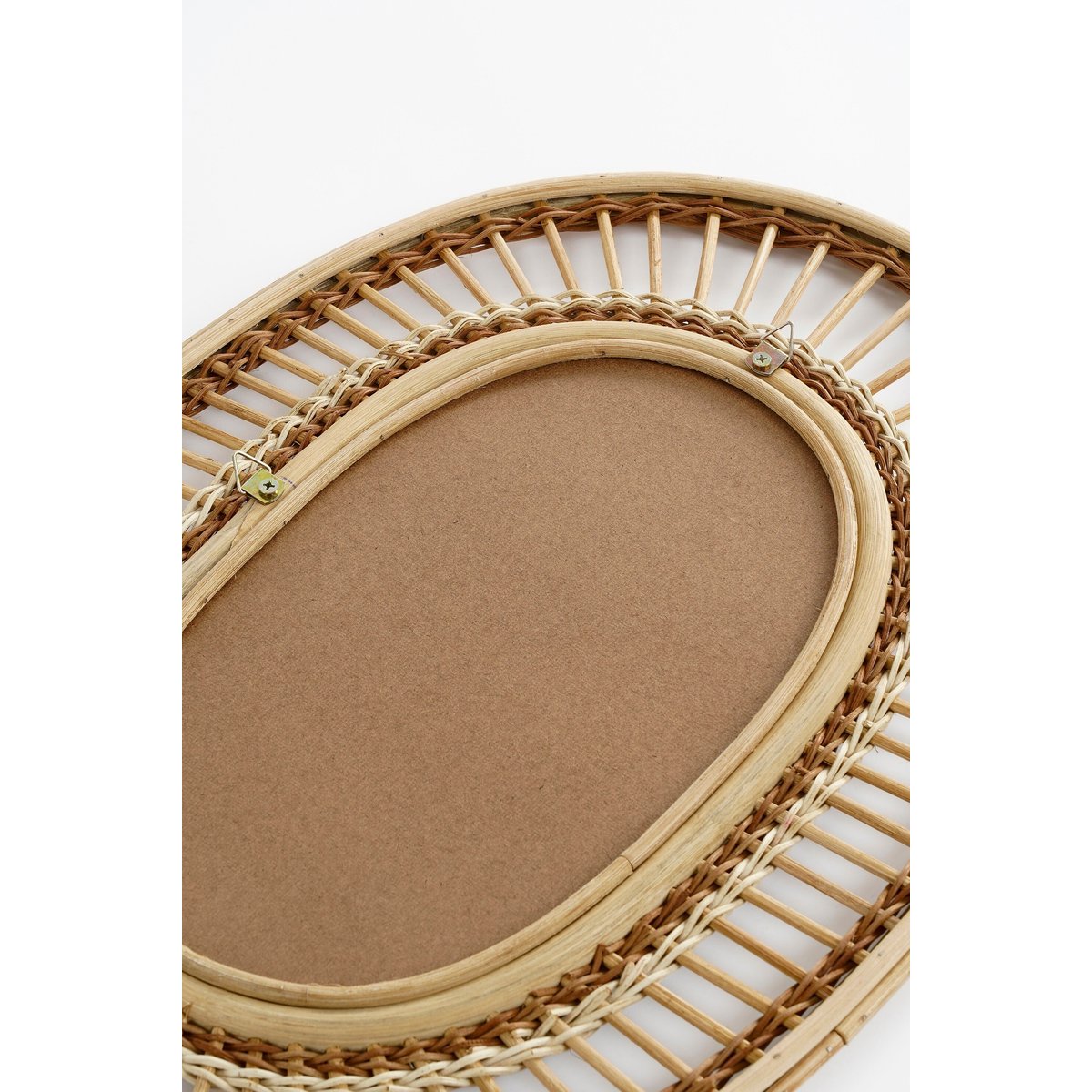 Miroir mural en rotin tressé OVAL ocre, MICA DECORATIONS