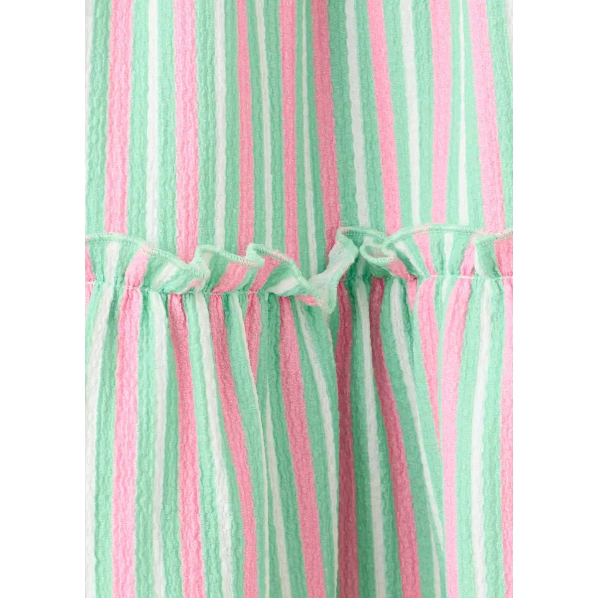 Jupe à rayures avec volants rose, MANGO KIDS