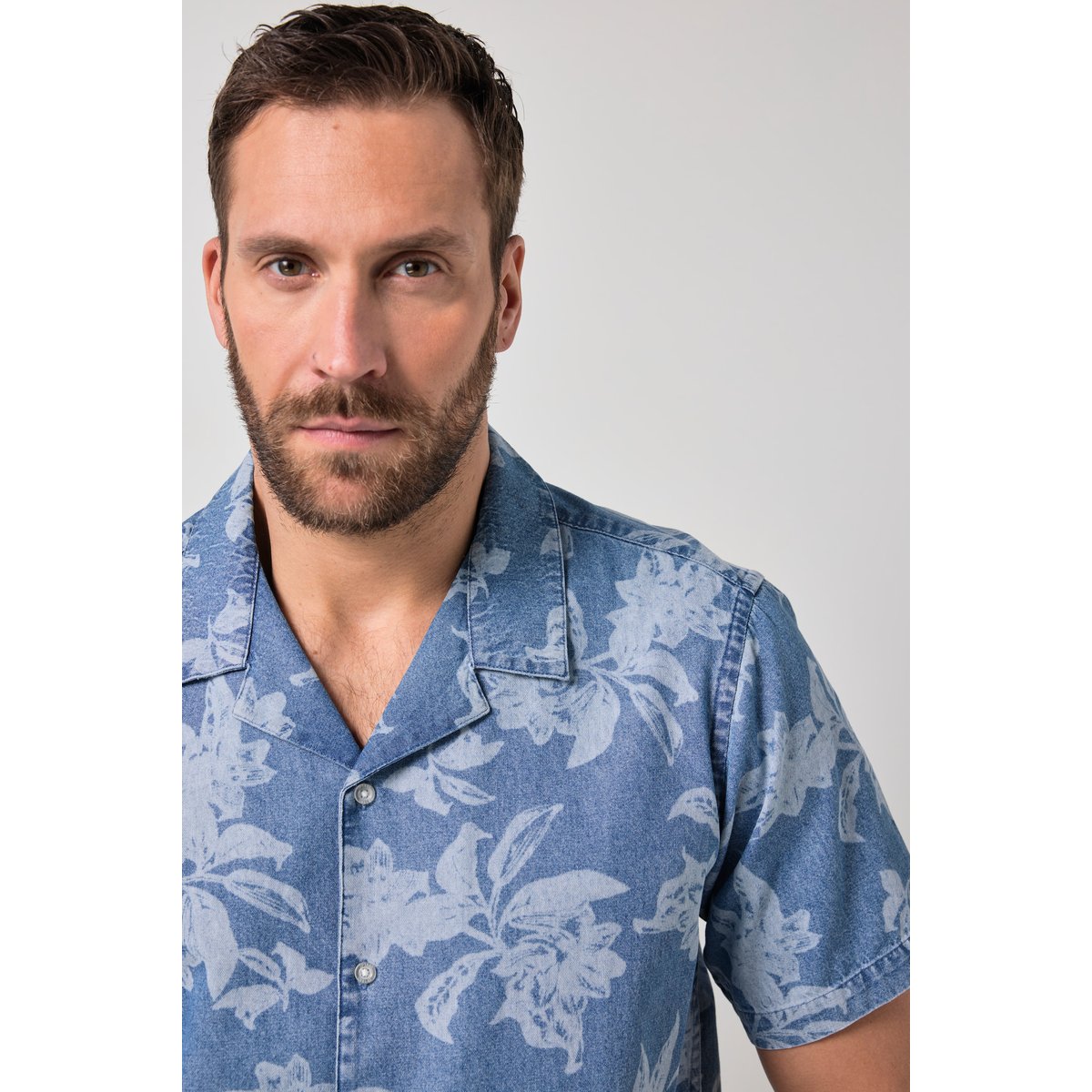 Chemise aspect denim bleu clair, JP1880