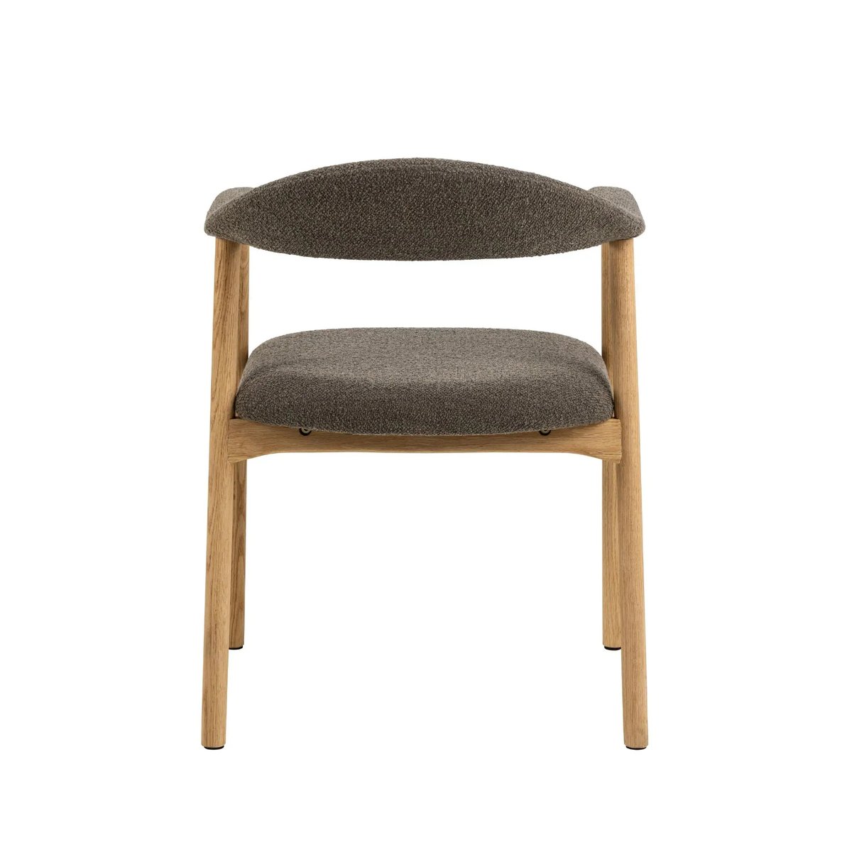 Chaises de salle à manger chêne et bouclette taupe (lot de 2) - ELYA marron, HELLIN, DEPUIS 1862