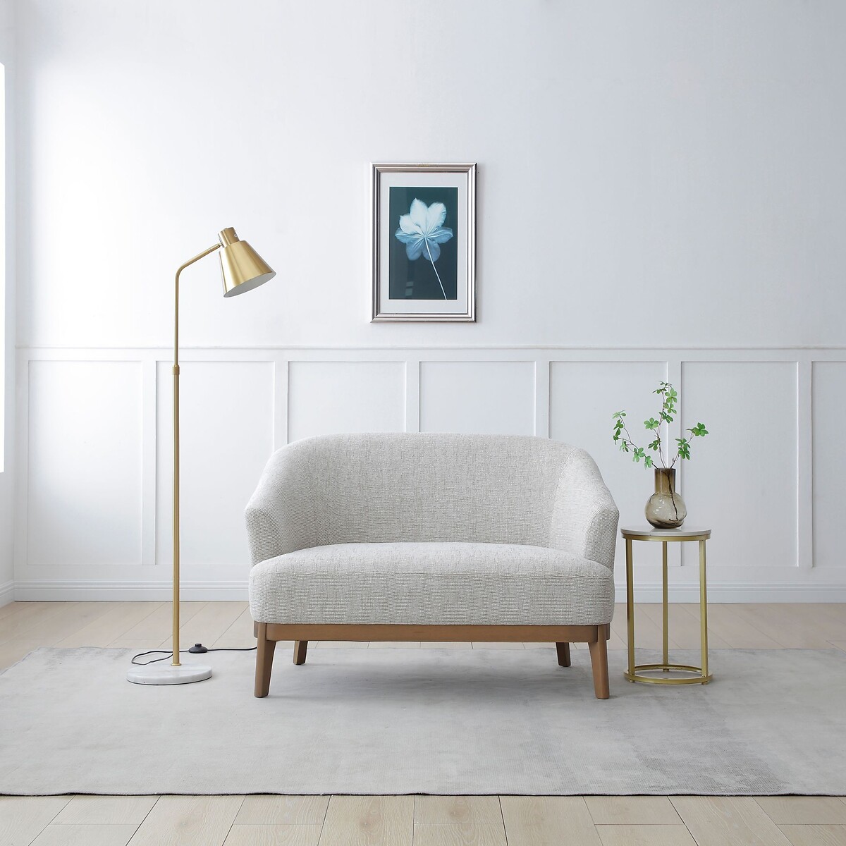 Eliana Woven Chenille 2-Seater Accent Sofa natural, ÉDITÉ